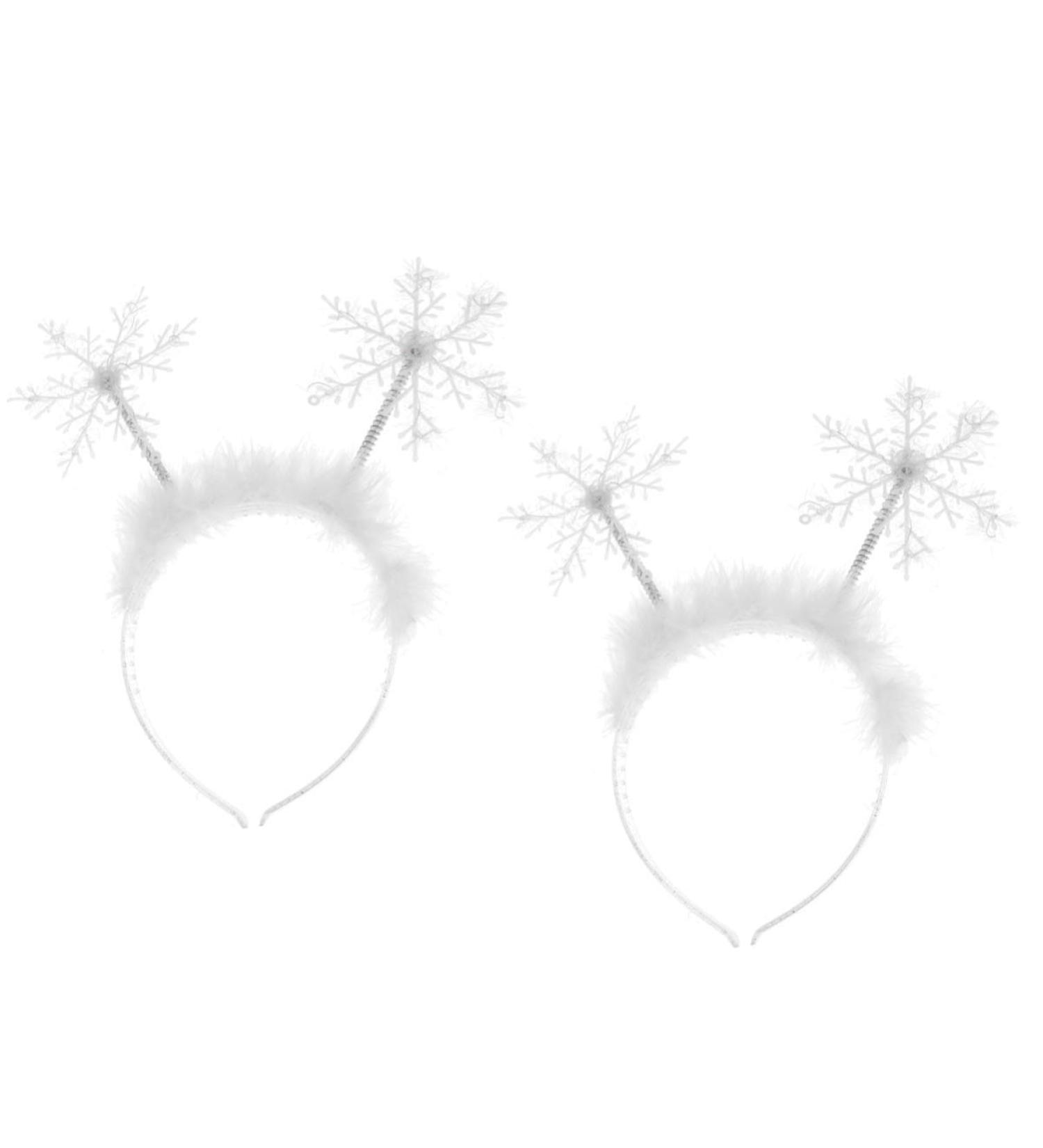 Lurrose Christmas Snowflakes Hair Band Set - 2 Piece Feather Headdress for Holiday Parties & Gifts - Buy Online on GoSupps.com