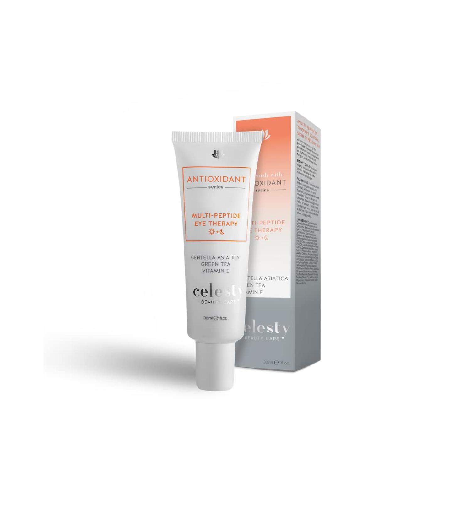 Celesty Beauty Anti-Aging Eye Serum - Peptide Moisturizing Eye Firming Cream for Puffiness Wrinkles & Fine Lines with Centella Asiatica - 1oz - Buy Online on GoSupps.com