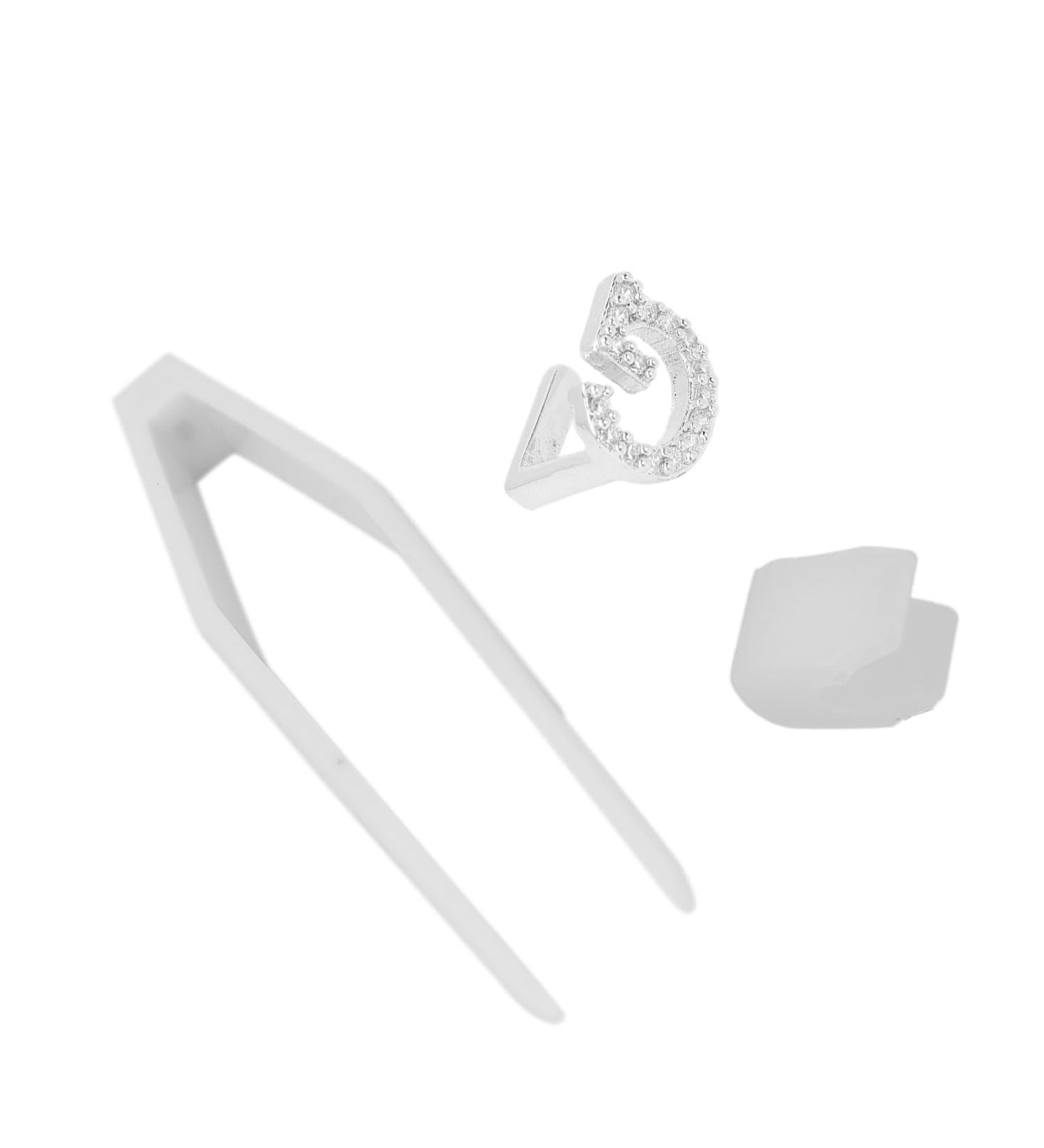 Plated English Letter G Teeth Brace Cosplay Festival Party Hip Hop Teeth Decoration (Silver) - Buy Online on GoSupps.com