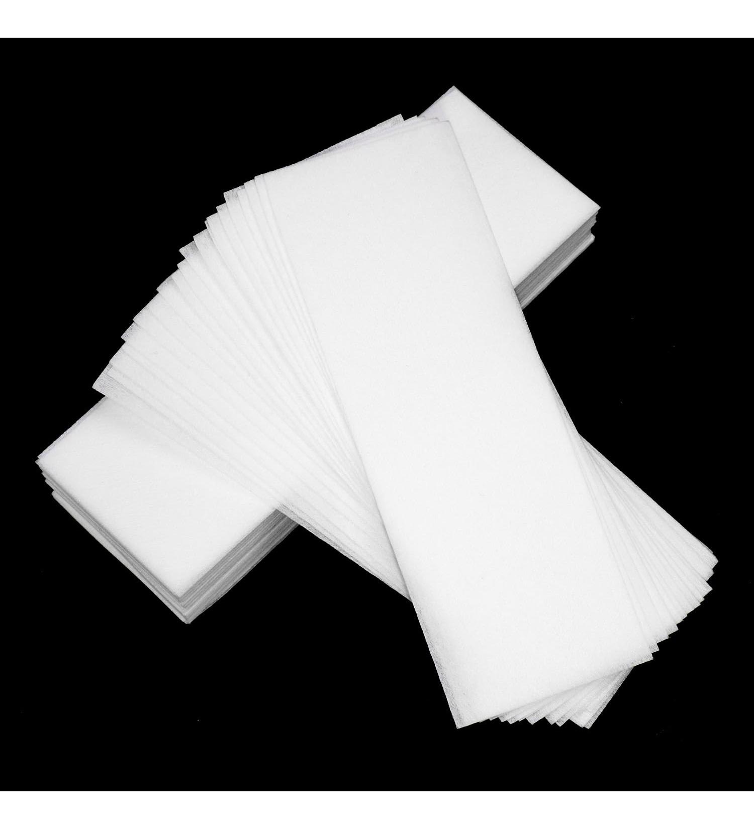 Wax Paper Wax Strips waxing strips paper hair removal strips Easy to cut for legs chest back and face - No wax - Pack of 100 Strips 100 count (Pack of 1) White - Buy Online on GoSupps.com