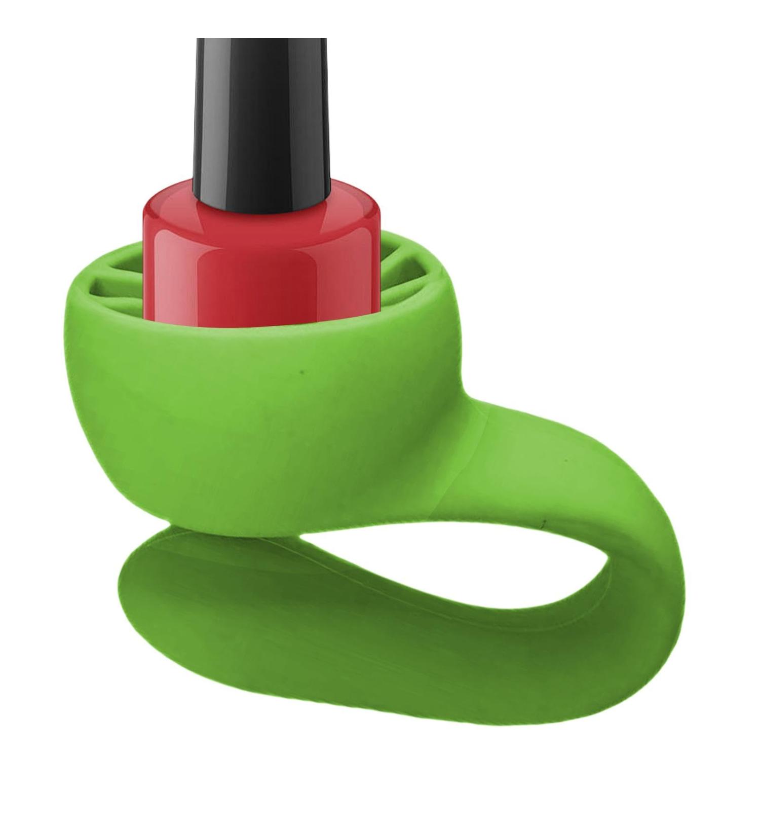 Nail Polish Holder Wearable Anti-Spill Organizer - Strong Grip Airlock Suction Silicone Nail Polish Organizer Manicure And Pedicure Accessories Light Green - Buy Online on GoSupps.com