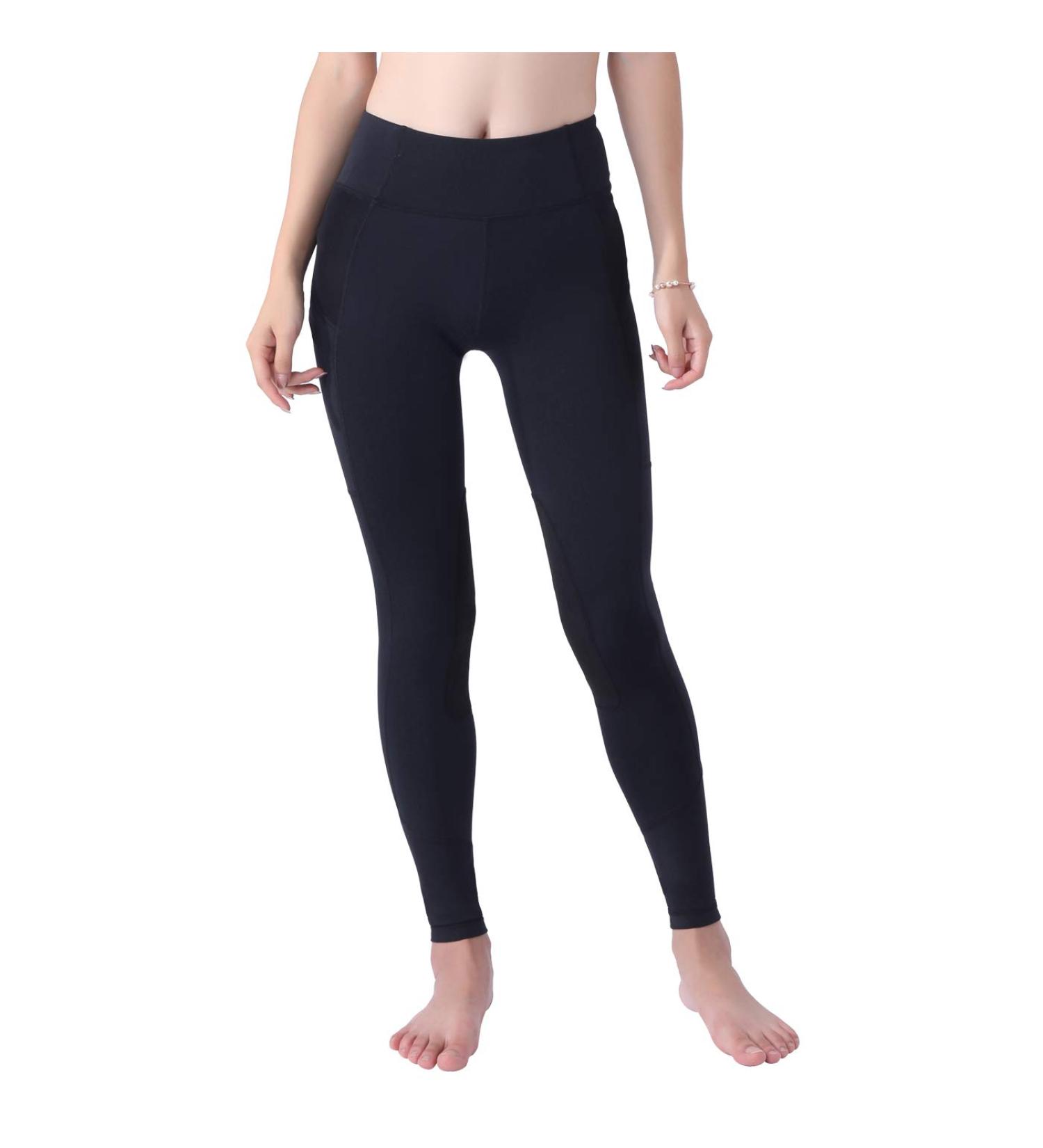 Okay Sports Women's Breathable Horse Riding Tights | Knee Patch Grip Equestrian Pants - Black Small - Buy Online on GoSupps.com