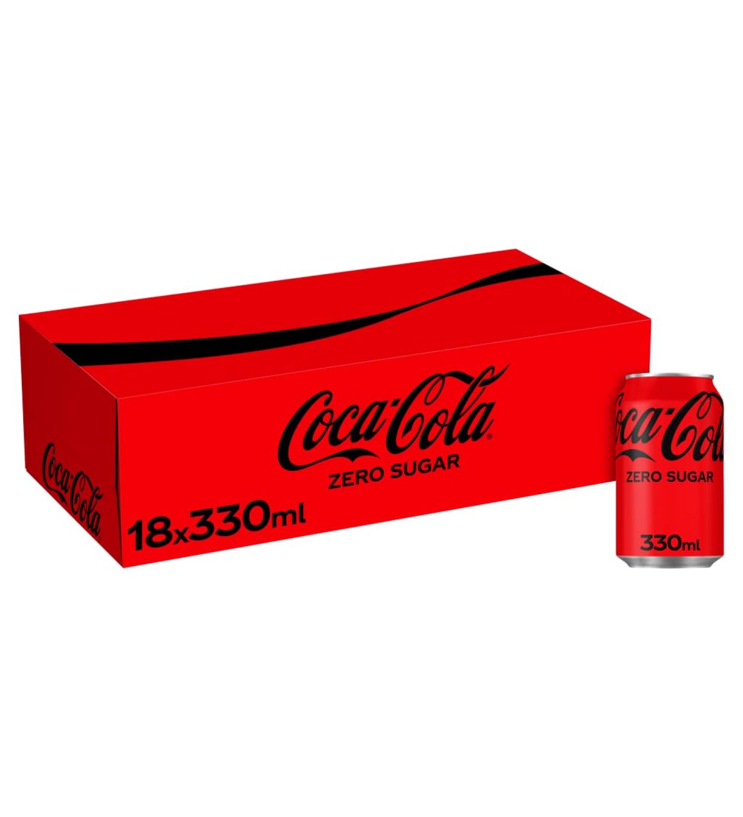 Coca-Cola Coca-Cola Zero Sugar Canettes 18 x 330 ml