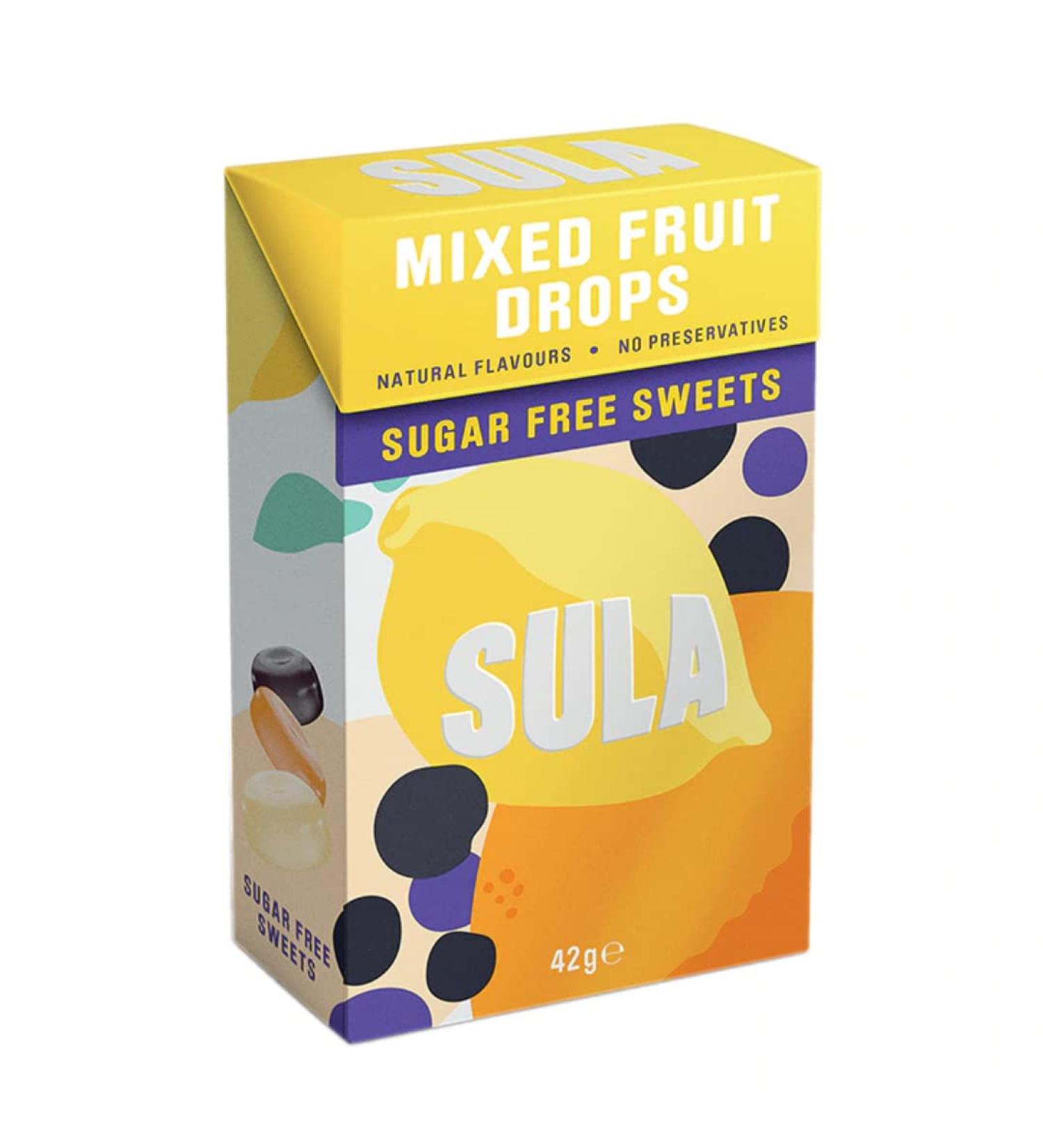 20 x Sula Fruit Mix Sugar Free Sweets 42g