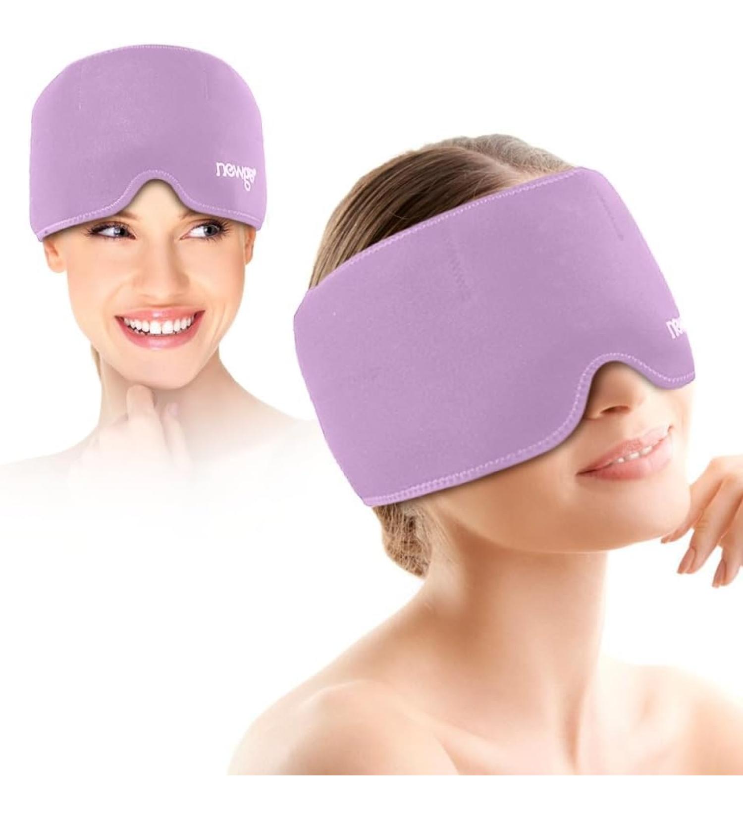 NEWGO Migraine Relief Head Ice Wrap - Hot Cold Therapy Headache Hat for Chronic Migraine and Stress Relief (Purple) - Buy Online on GoSupps.com