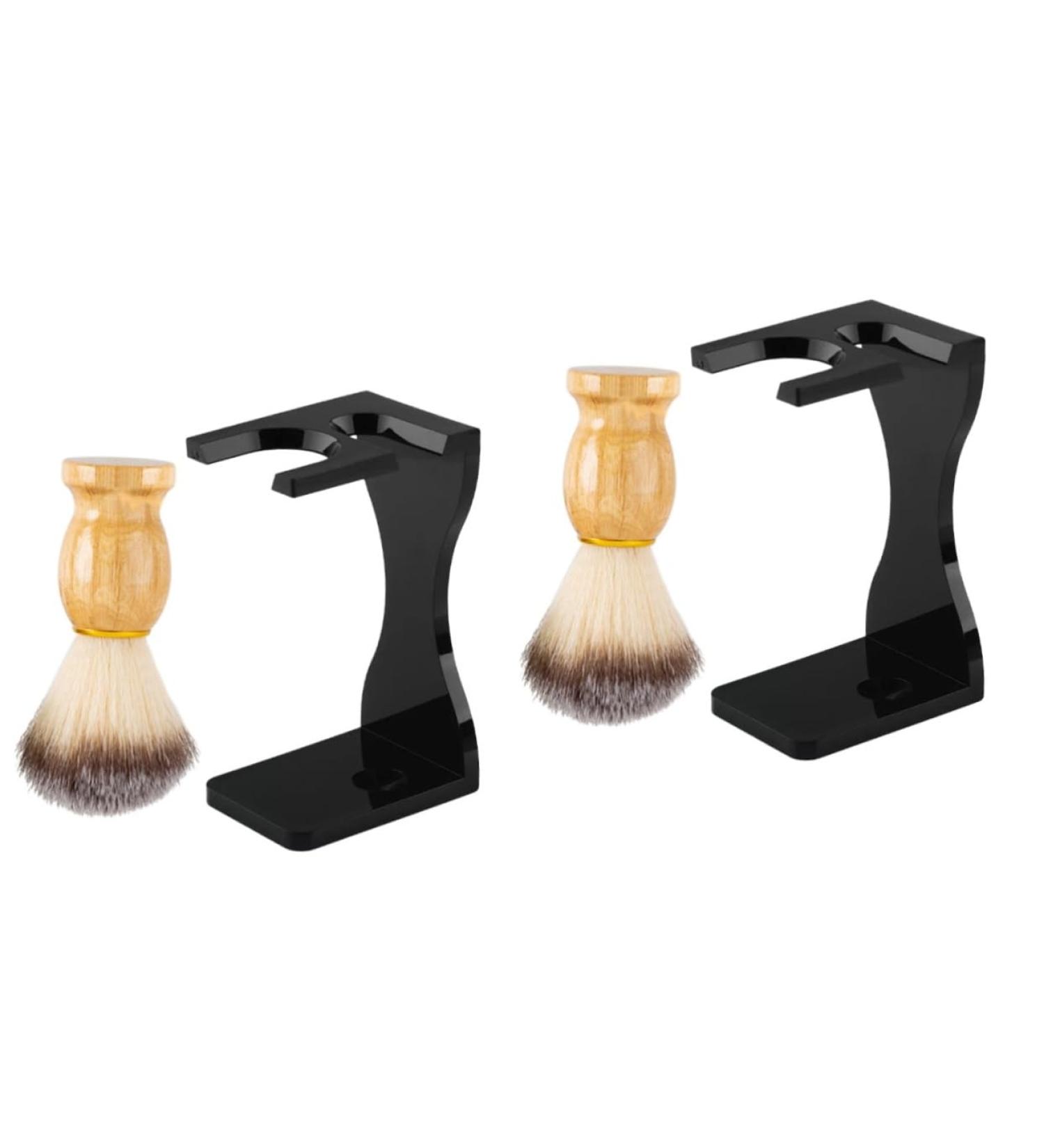 Beavorty 2 Sets Raziet Friseur Hair Removal Brush - Professional Razor Brush Stand & Bowl for Salon Shaving - Acrylic Man Oil Head & Hair Clip - Buy Online on GoSupps.com