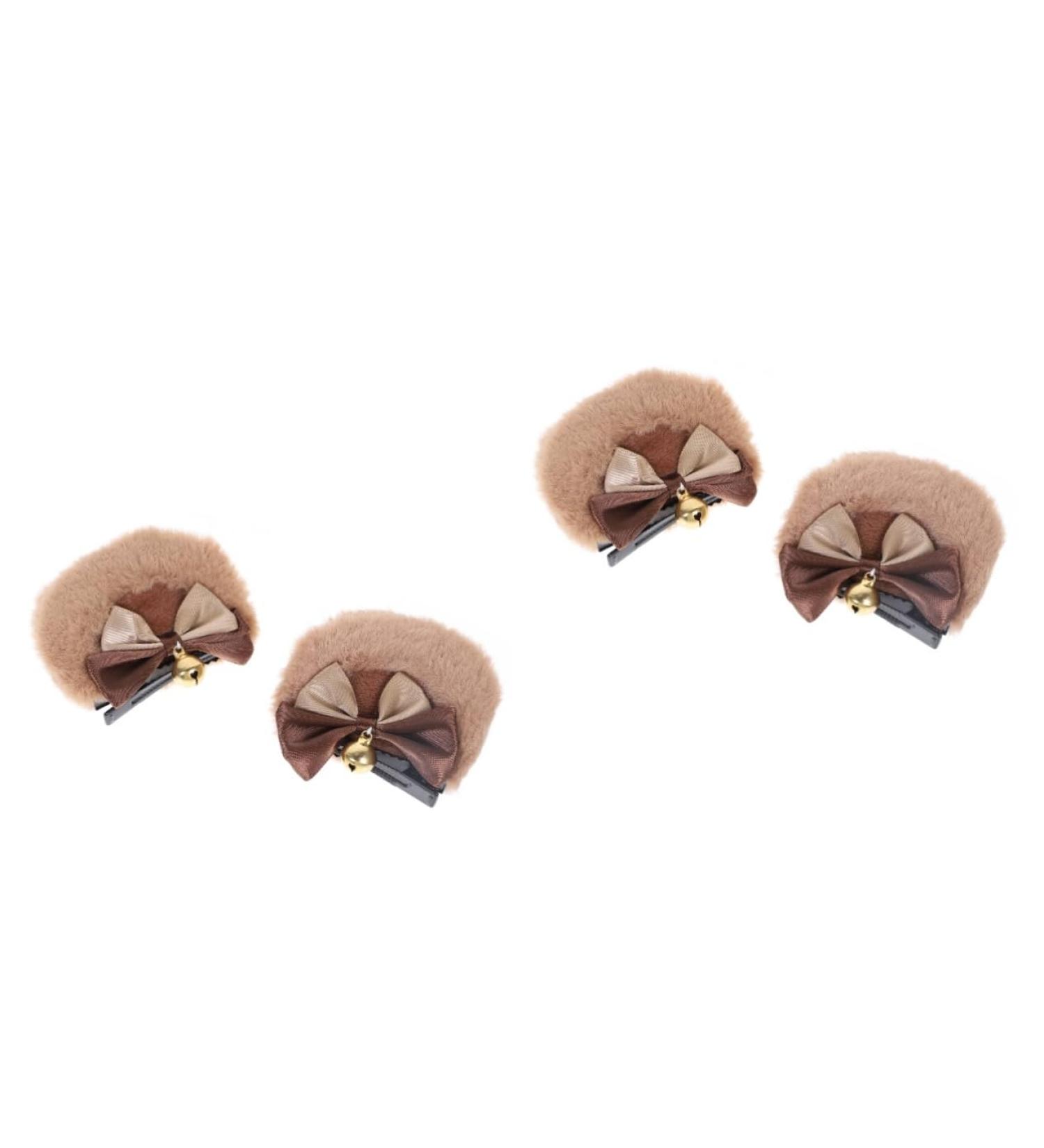 FRCOLOR 2 Pairs Bear Ear Hair Clip Halloween Hair Clips Bunny Ear Hair Clips Hair Barrettes Bear Headband Goody Barrettes for Women Hair Clips Lolita Flannel Miss Headgear - Buy Online on GoSupps.com