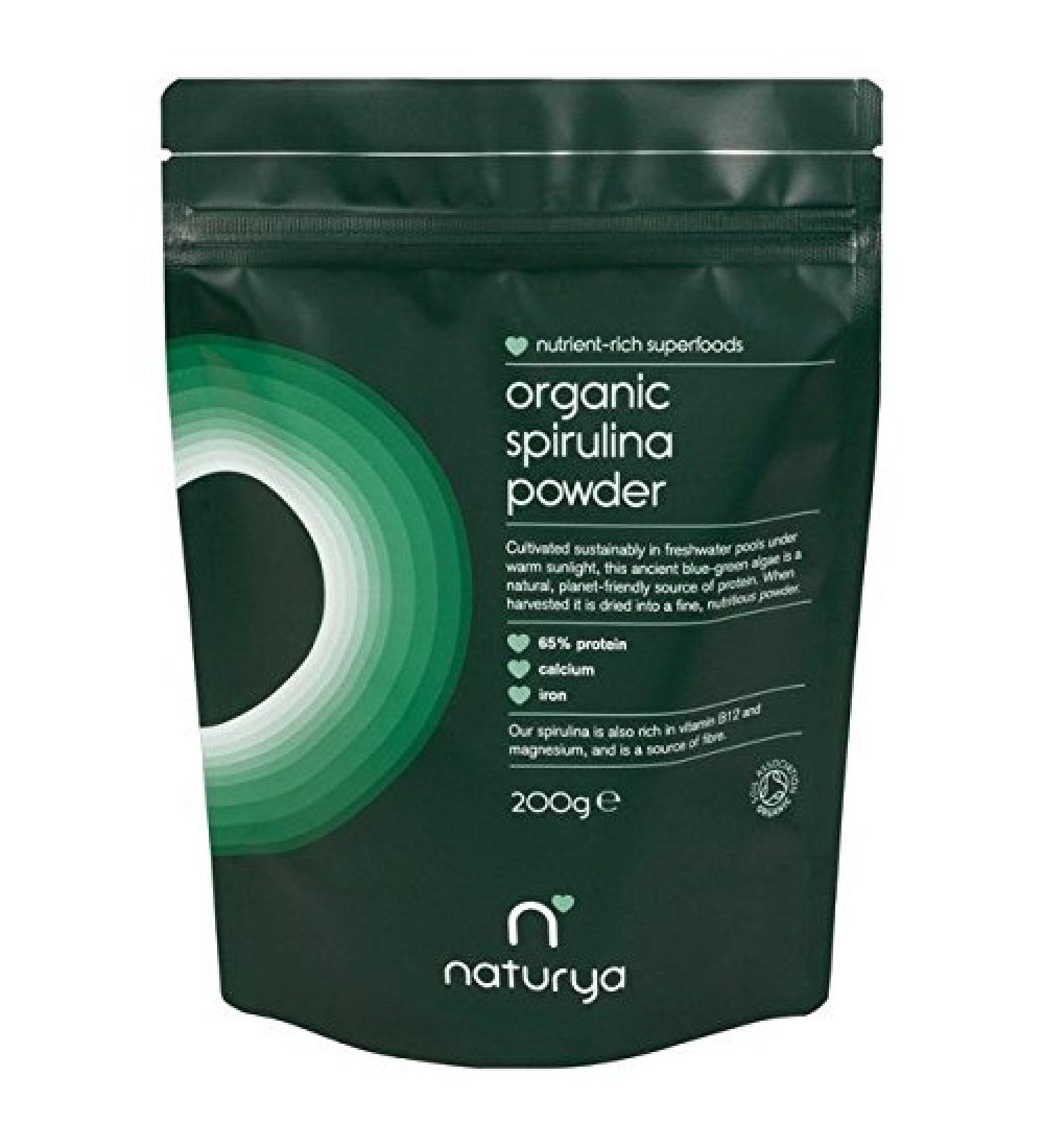 Naturya Organic Spirulina Powder - 200g (0.44lbs)