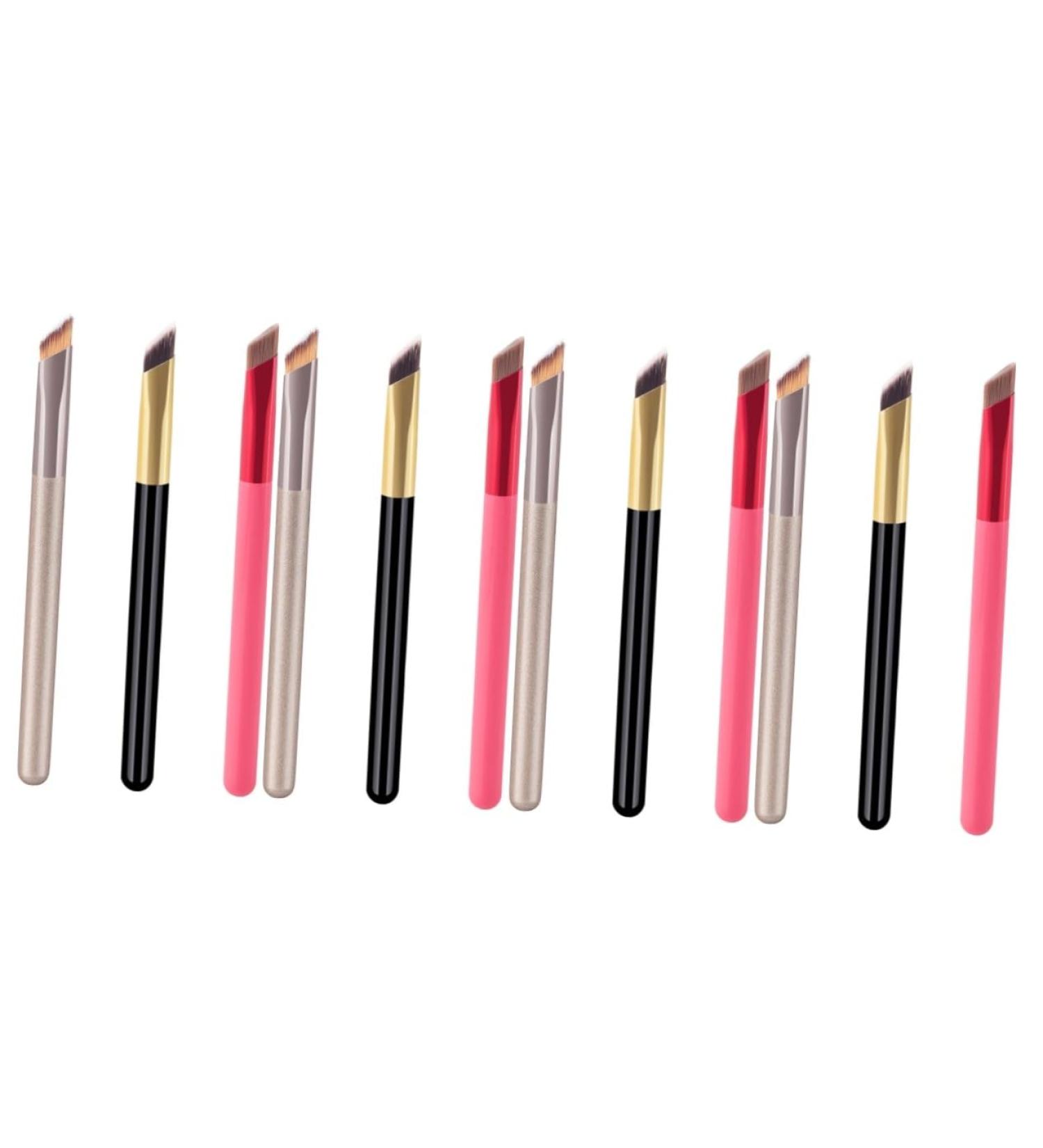 FRCOLOR 12 Pcs Pink Makeup Brush Set Multifunction Eyebrow Eyeliner & Foundation Brushes for Flawless Eye Makeup Wooden Handle & Cleaner - Buy Online on GoSupps.com