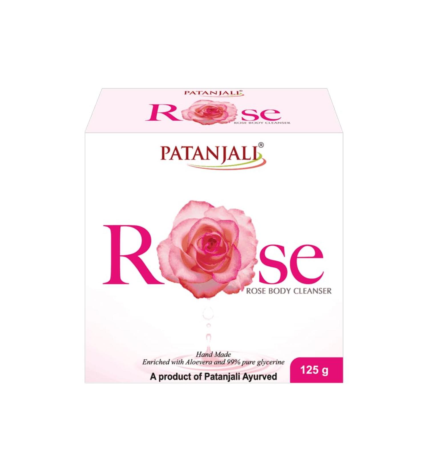 patanjali Rose Body Cleanser 125 Grams (1) 4.41 Ounce (Pack of 1)