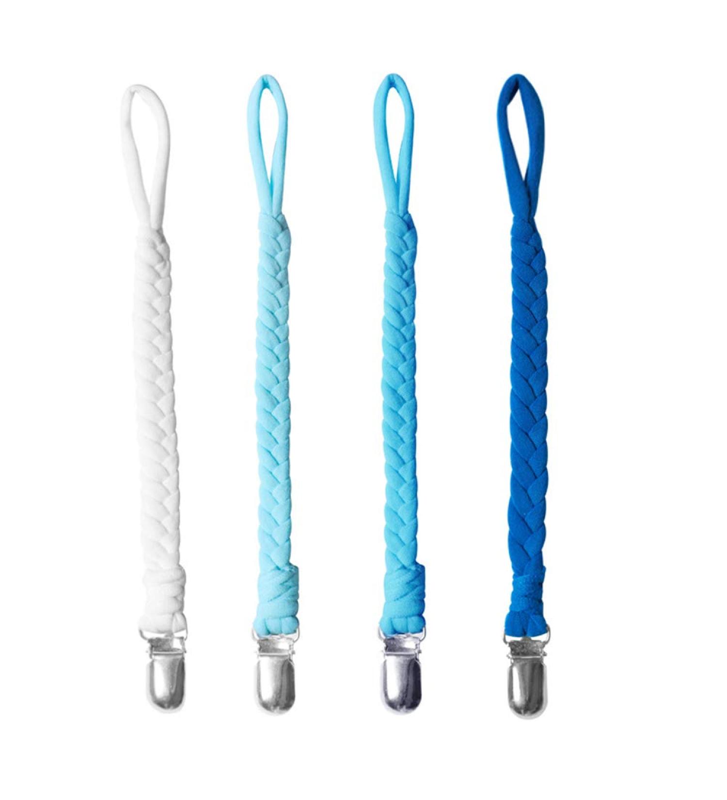 Buy EXQUILEG 4Pcs Baby Pacifier Strap Clips - Cotton Pacifier Chains with Stainless Steel Clamps for Unisex Babies - Secure & Stylish Pacifier Holders - Buy Online on GoSupps.com