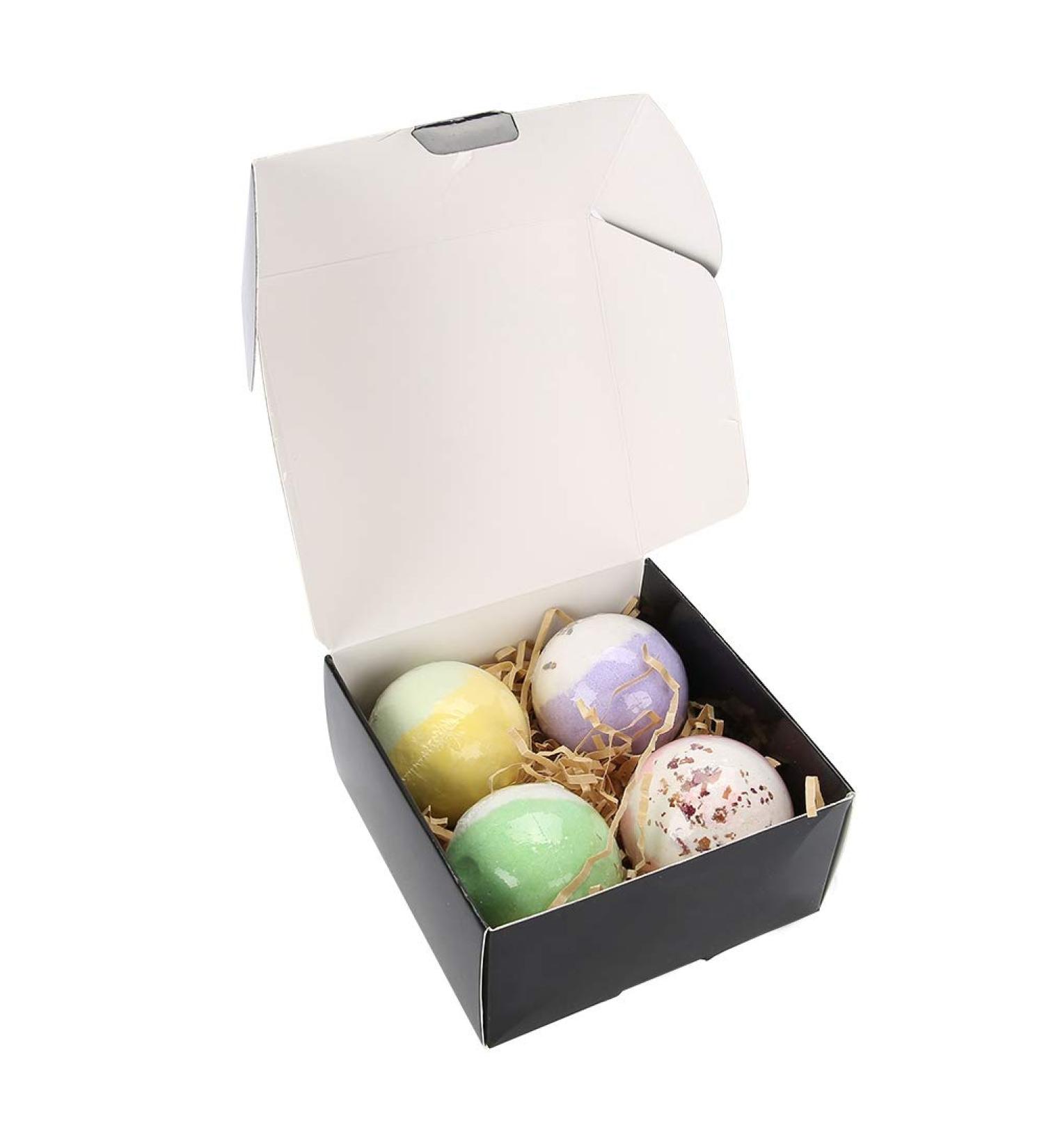 4PC Handmade Bath Bombs Set | Dried Flower & Essential Oil | Moisturizing & Whitening | Ideal Gift for Children Women & Girls - Buy Online on GoSupps.com