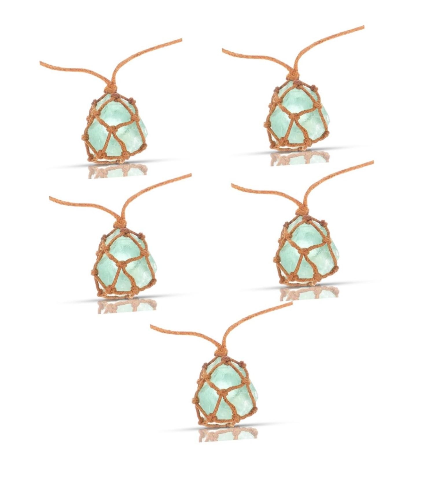 FOMIYES 5pcs Fluorite Pendant Exquisite Crystal Pendant Crystal Choker Delicate Hanging Stone Braided Rope - Buy Online on GoSupps.com