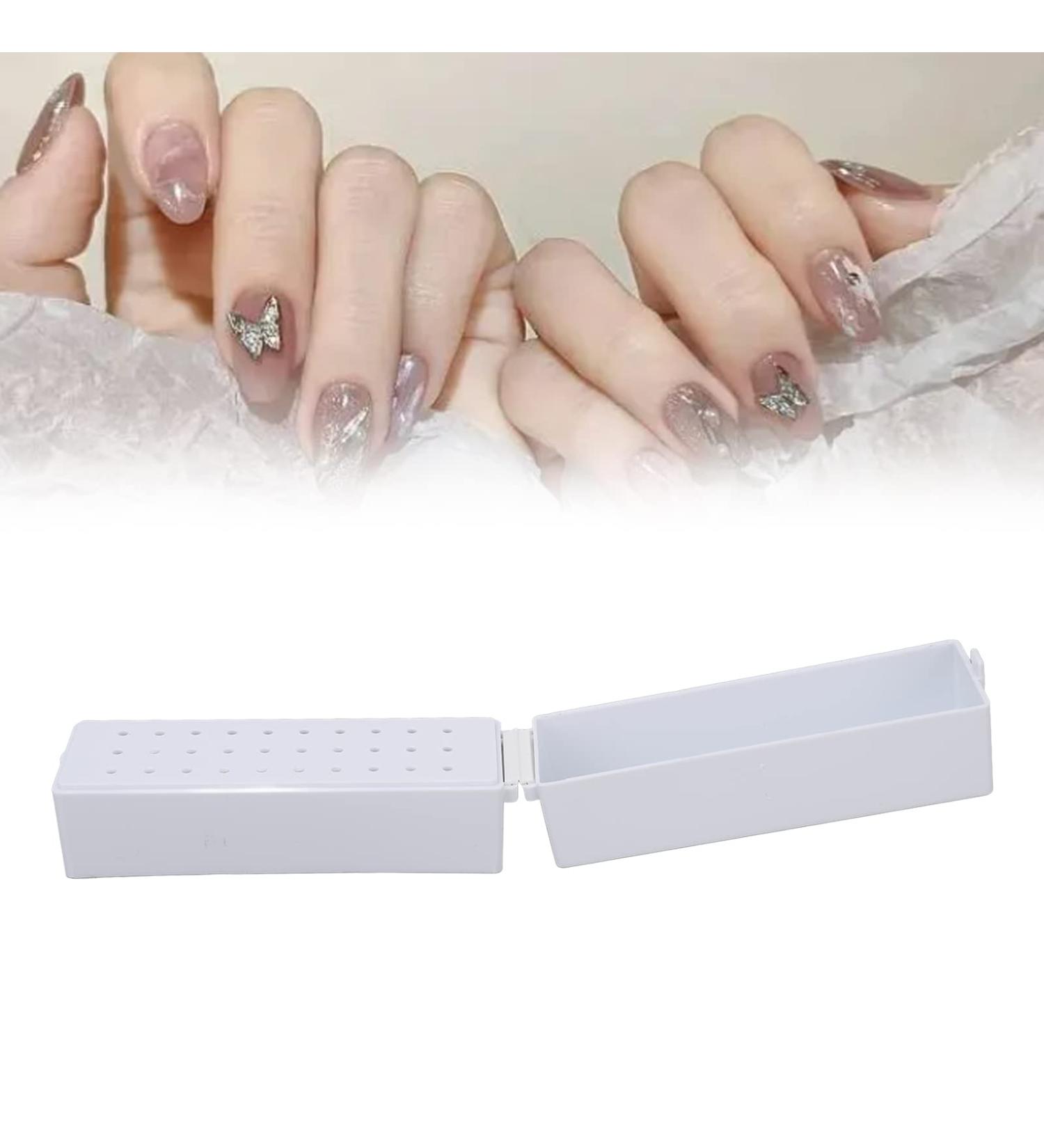 BestAlice Nail Drill Bits Holder 30 Holes Dustproof Stand Displayer Organizer Container for Nails Nail Drill Tools Container Manicure Tools for Home Use Nail Salon - Buy Online on GoSupps.com