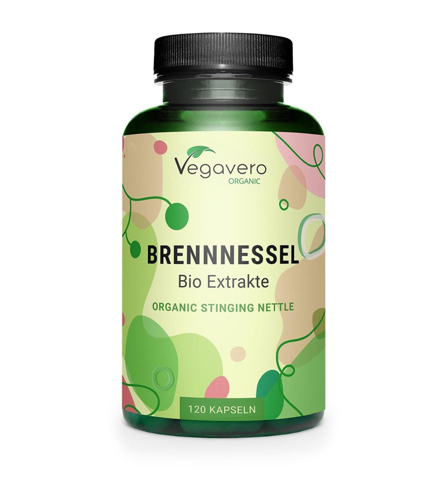 Organic Stinging Nettle Extract Vegavero - 2250mg Root & Leaf Extracts - Blood Sugar & Joint Health Support - Prostate Health - 120 Capsules - Vegan - Urtica Dioica - Buy Online on GoSupps.com