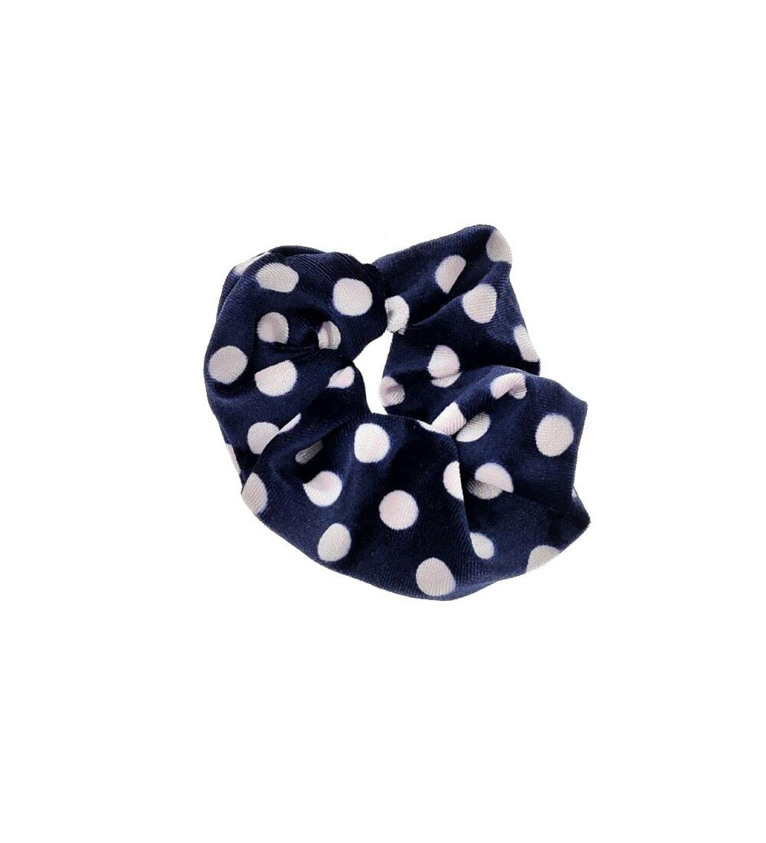 Araban Velvet Polka Dot Scrunchie