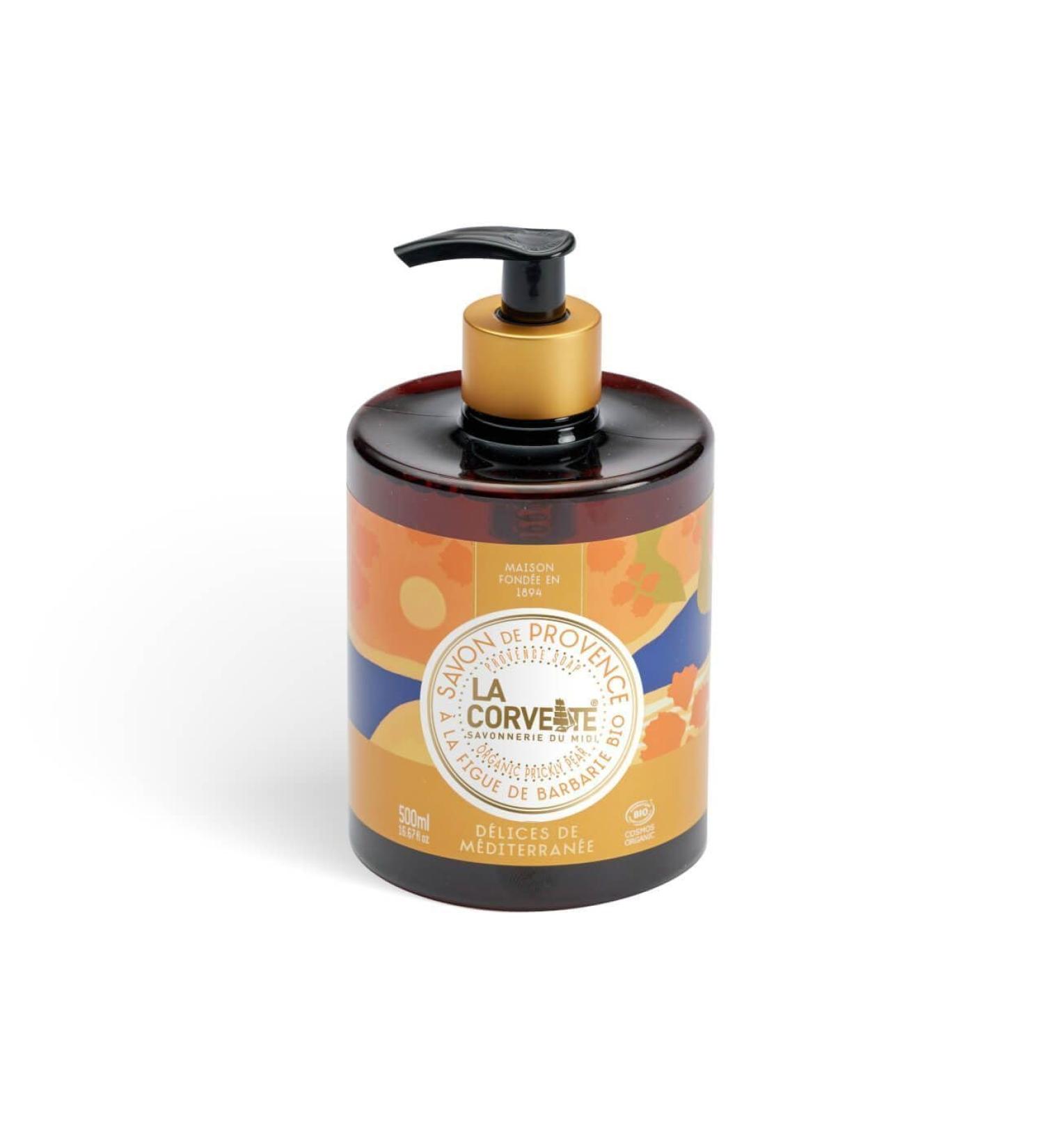  La Corvette Cosmos Organic Delices de Mediterranee Liquid Soap 500 ml - Buy Online on GoSupps.com