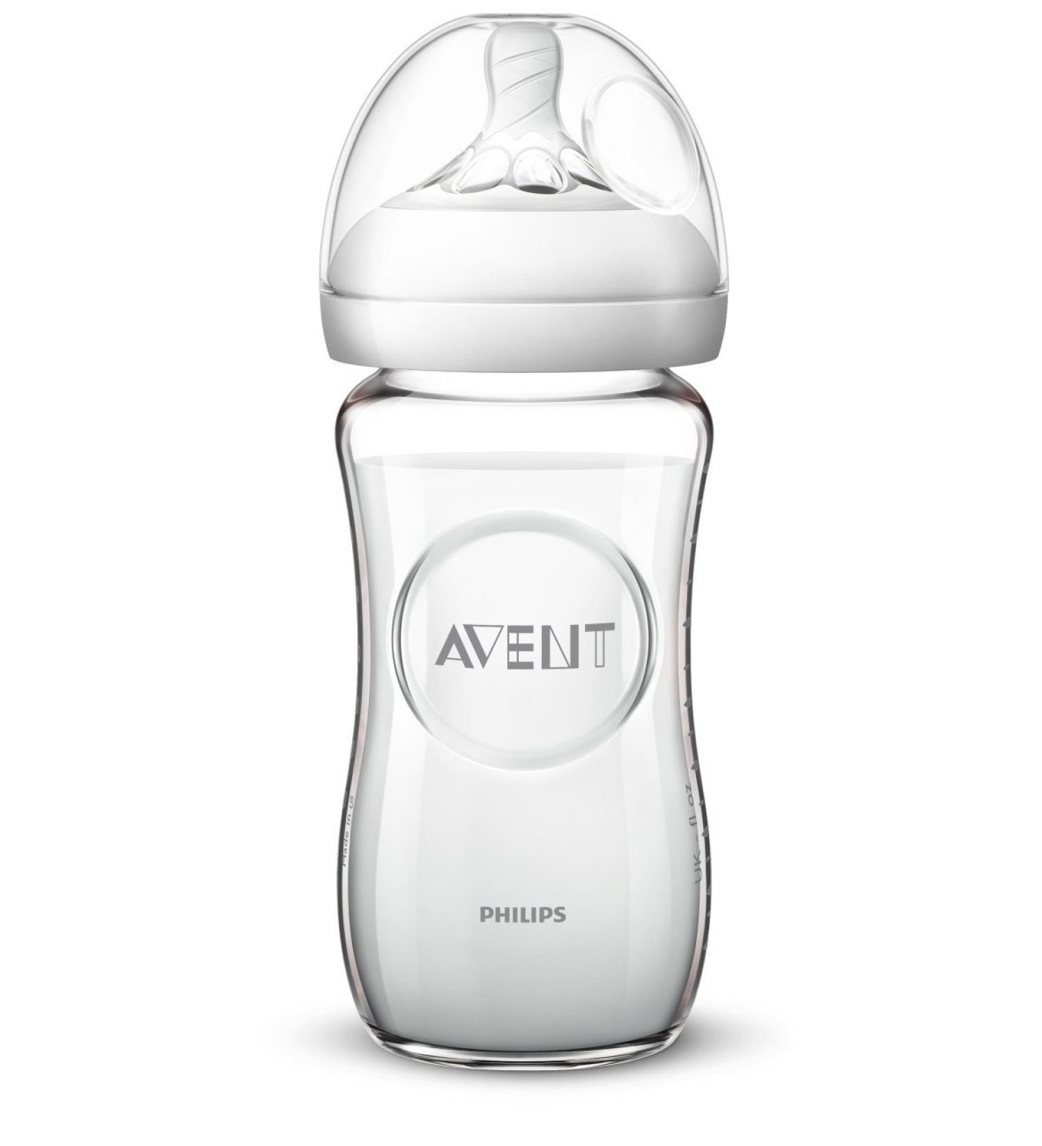 Philips AVENT Natural Glass Baby Bottle 8oz 1pk SCF703/17 - Clear - Buy Online on GoSupps.com