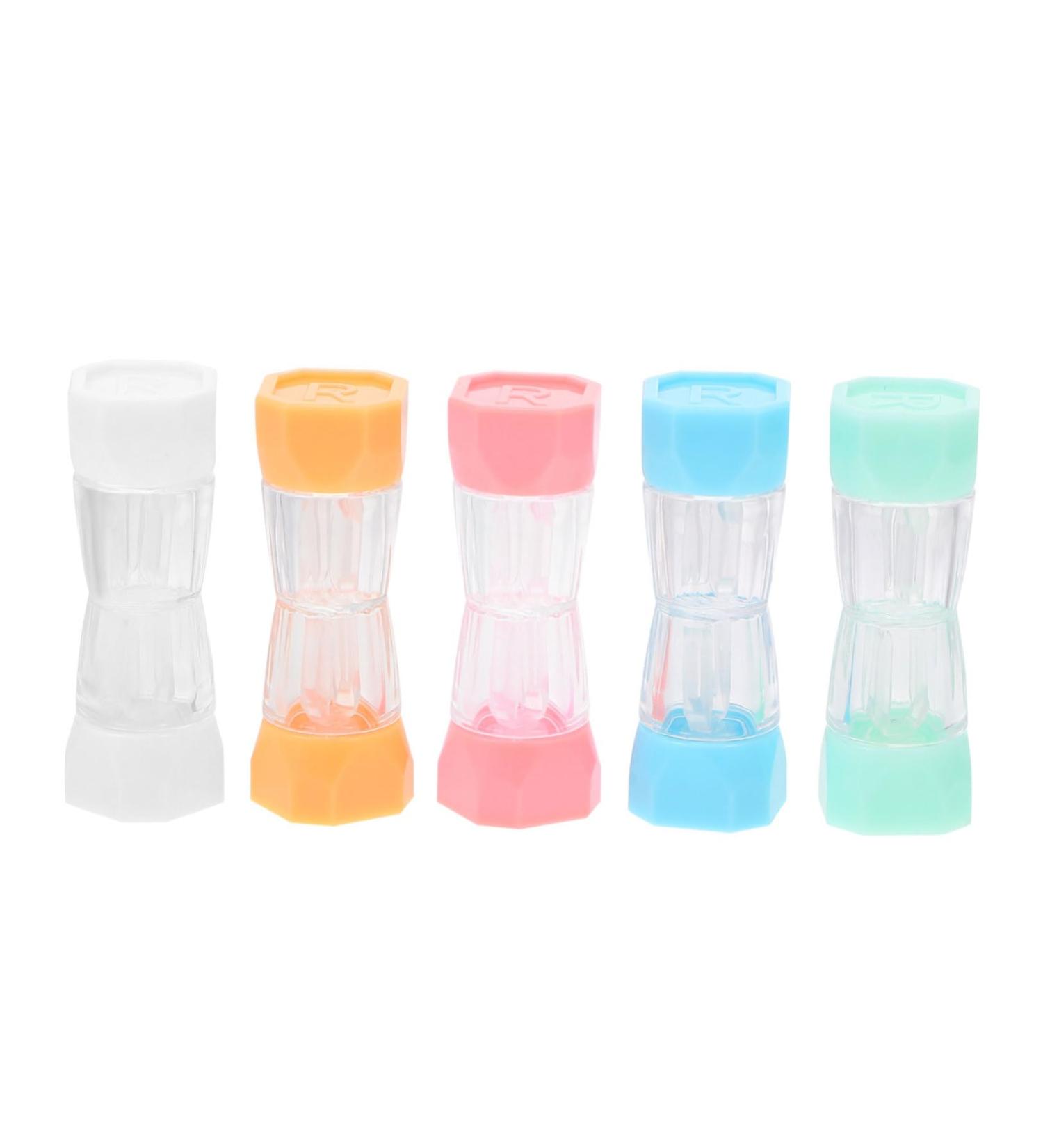 Solustre 5-Pack Contact Lens Containers - Colored & Fake Lenses Travel-Friendly Makeup Remover | Durable ABS Plastic - Buy Online on GoSupps.com
