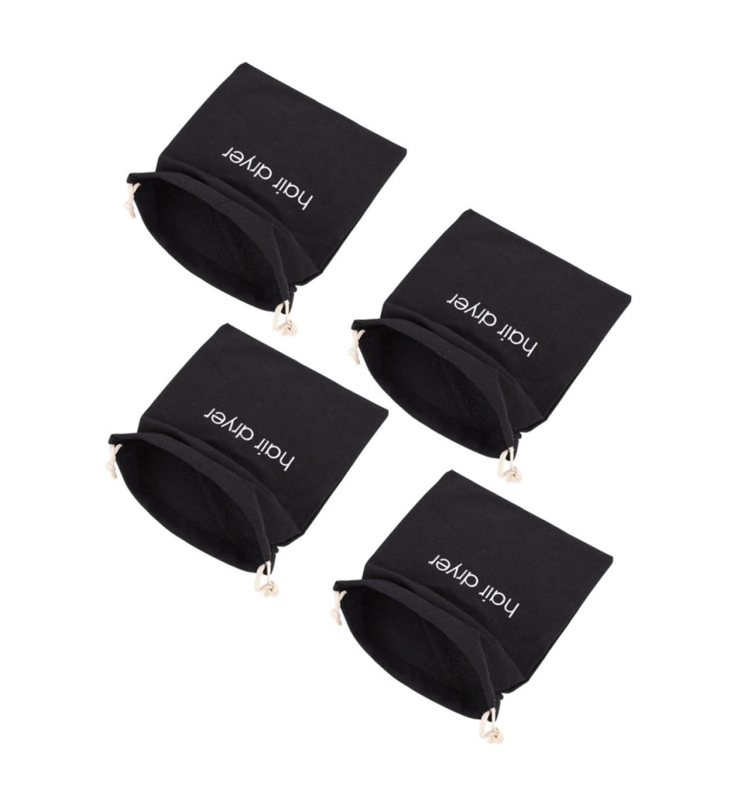 BIUDECO 12 Pcs Hair Dryer Storage Bag Travel Tote Bags Makeup Storage Bag Hair Bag Storage Bags Fabric Black - Buy Online on GoSupps.com