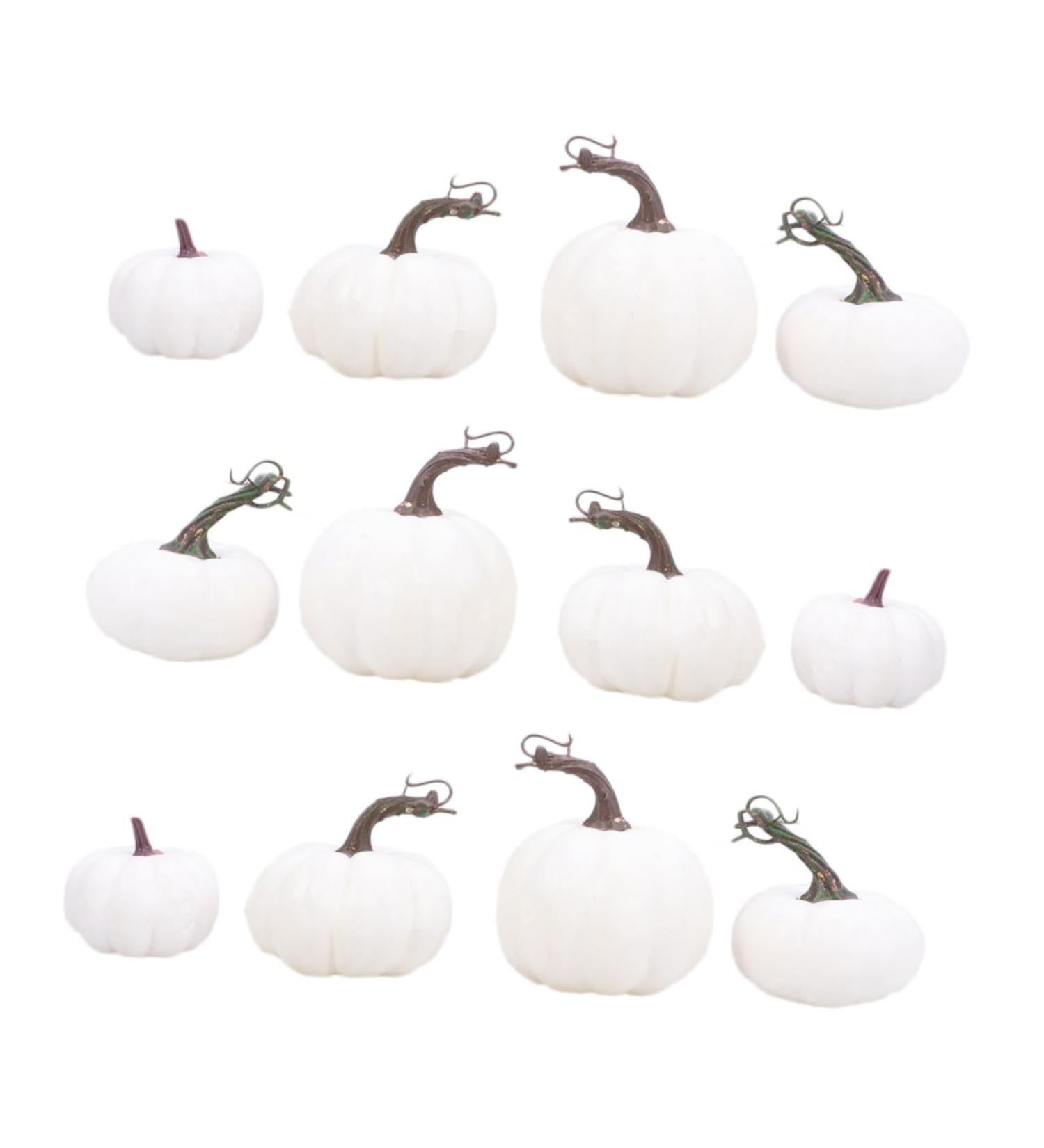 ifundom 12pcs Thanksgiving Party Decoration pumpkin fall decor fall harvest decor mini decor for home decoraciones para salas de casa house decorations for home food white vegetable White Size 2 - Buy Online on GoSupps.com