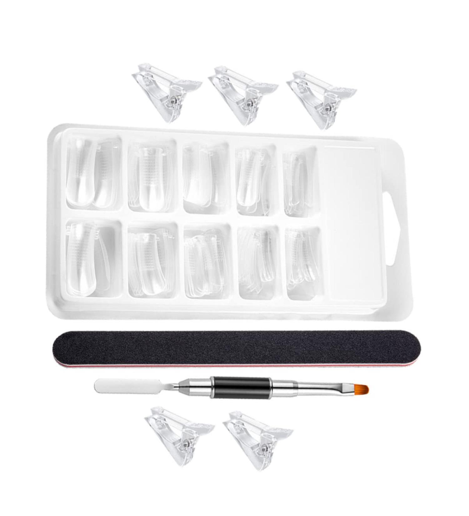 POPETPOP 3 Sets nail extension set fake fingernails nail files clips fake acrylic nails fake nail tips picker manicure DIY nail art tool False Nail Tips with scale light pen plastic 17.8x1.2cmx3pcs As Shownx3pcs - Buy Online on GoSupps.com