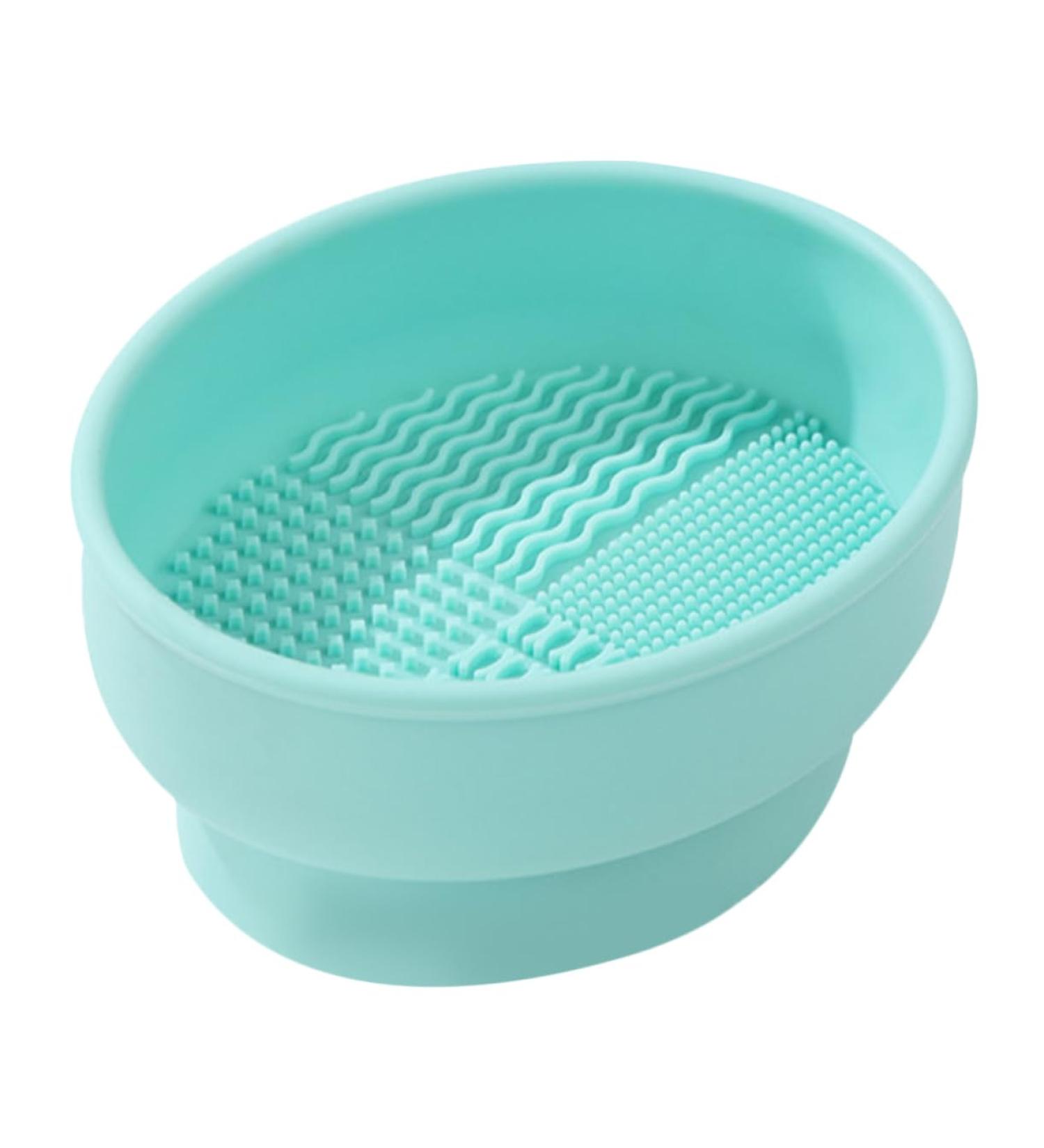 Mikinona Makeup Brush Cleaner Bowl Cleaner Bowl for Makeup Tools Brush Cleaning Pad Makeup Brush Storage Stand Silicone Cleaning Bowl Foldable Brush Make up Powder Puff Silica Gel - Buy Online on GoSupps.com