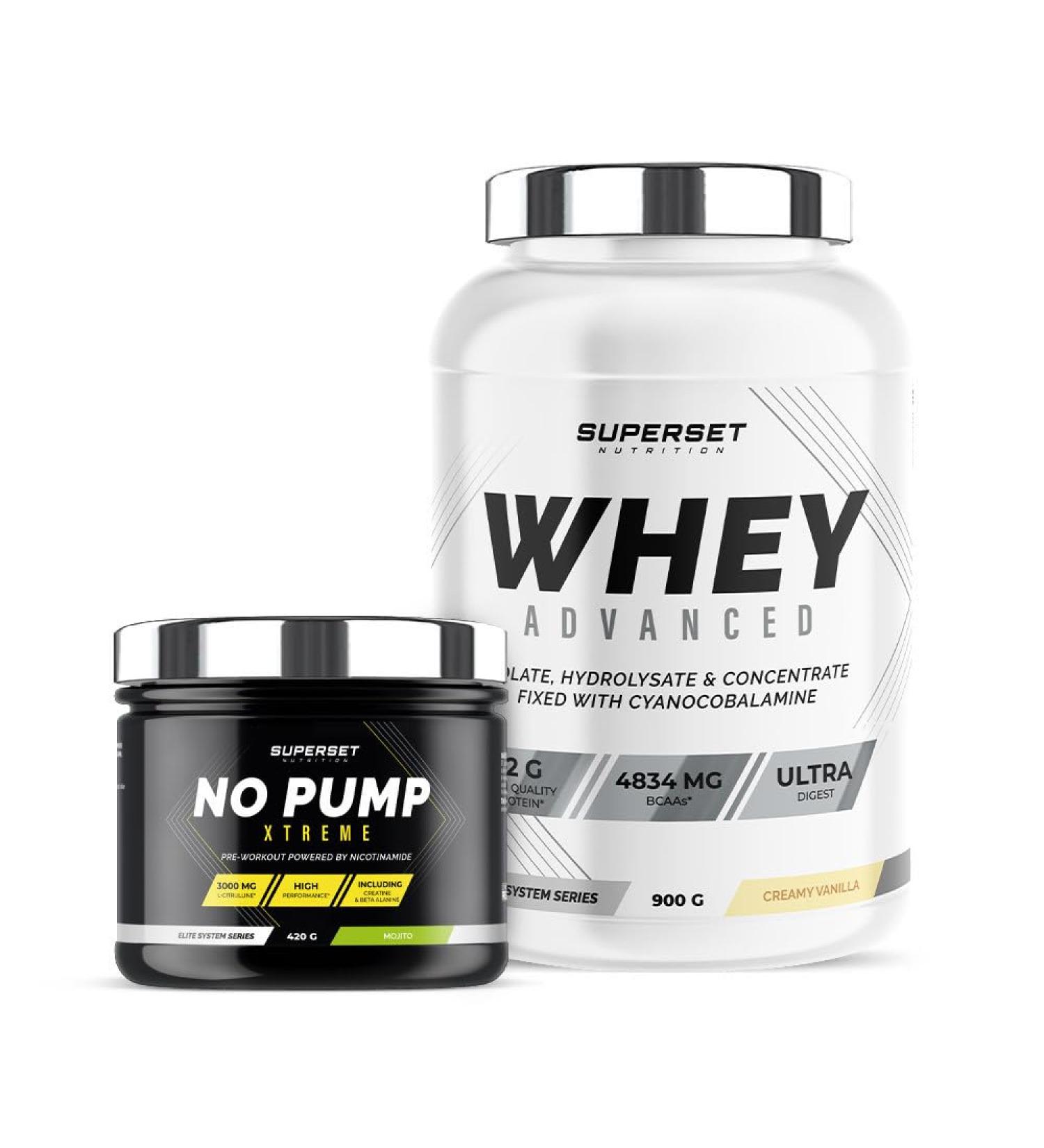 Superset Nutrition Fitness en energieprogramma 100 Whey Protein Advanced 900g Creamy Vanilla No Pump Xtreme Mojito - Buy Online on GoSupps.com