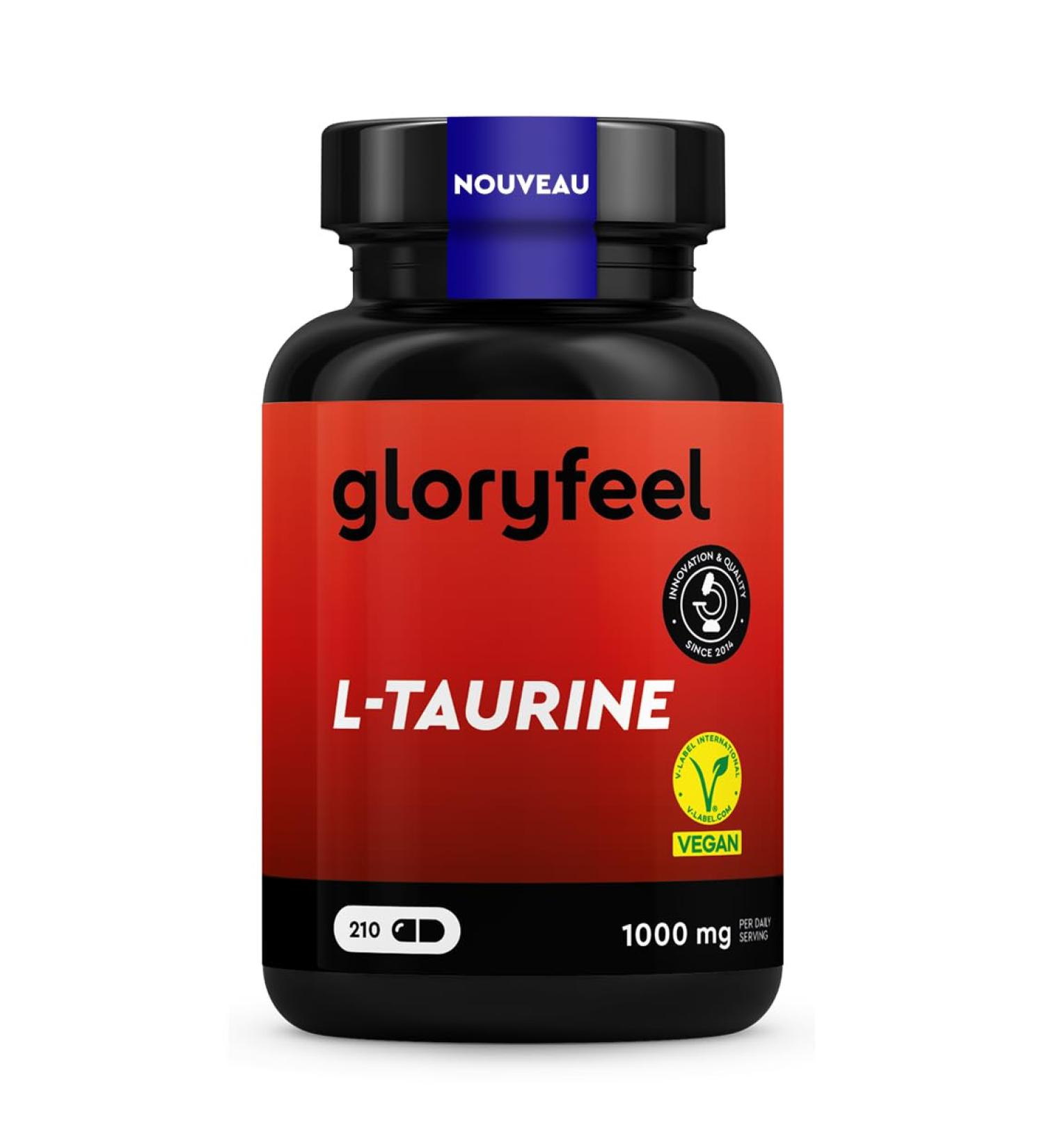L-Taurine 1000mg Per Dose 210 Vegan Capsules (3 Months Cure) Amino Acid Bodybuilding Suitable for Sports Training and Performance No Additives Laboratory Tested - Buy Online on GoSupps.com