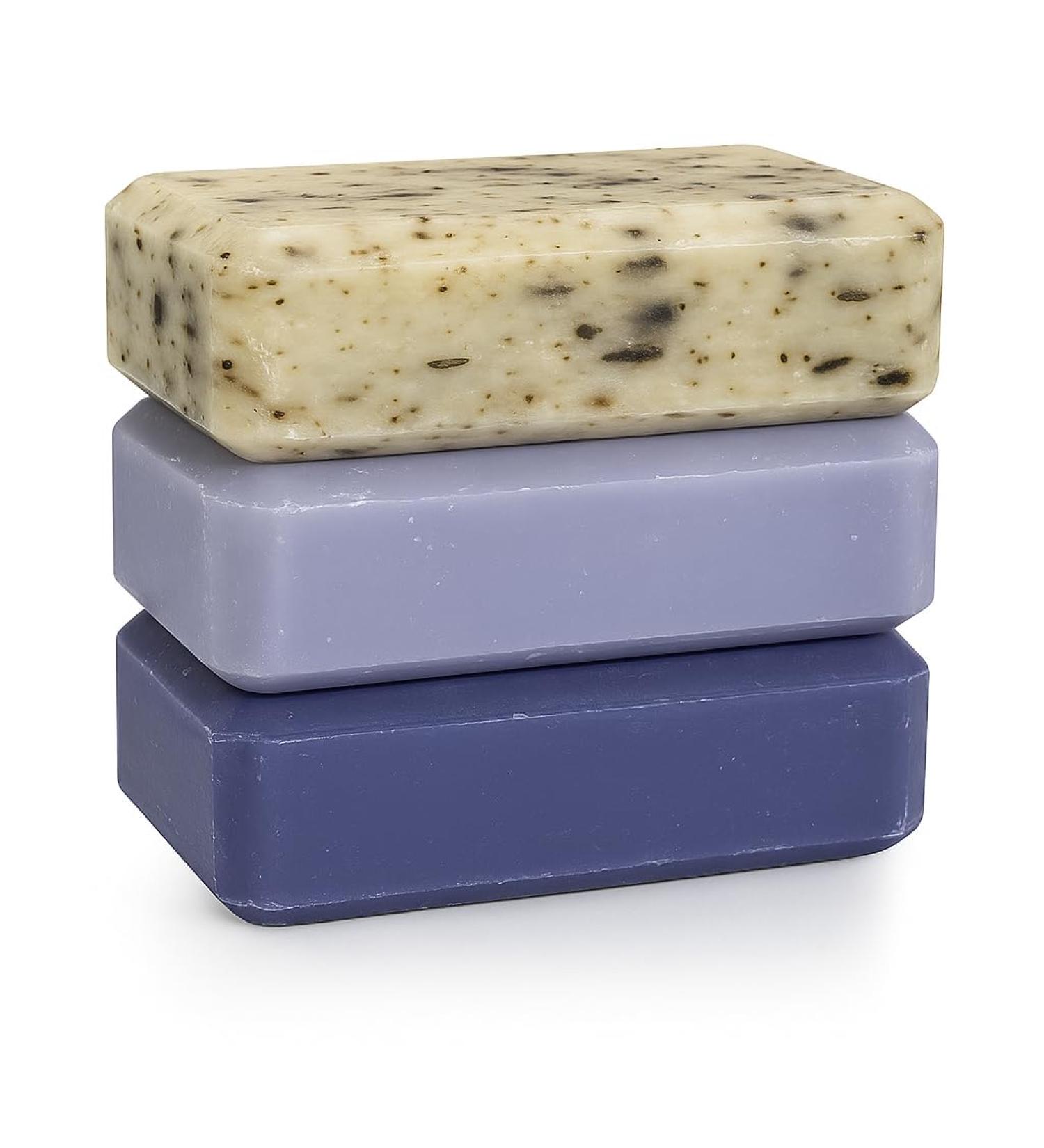  LE V RITABLE Le V ritable - Handmade Soap - Lavender from Provence - Pack of 3 x 125g - Olive Amber Exfoliating Flowers - Organic Natural Face & Body Made in France - Buy Online on GoSupps.com