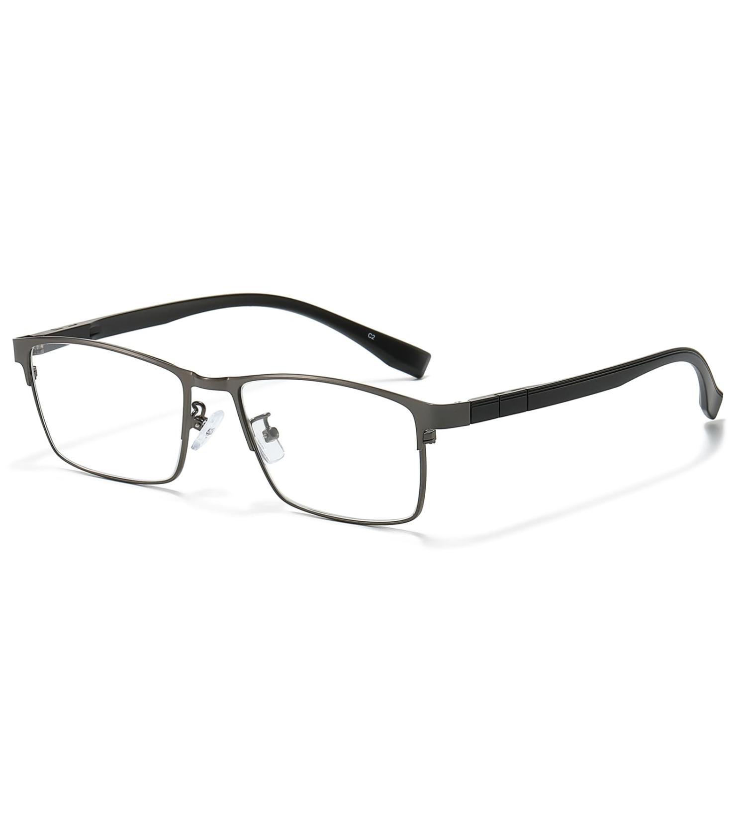 LVIOE Clear Real Glasses - Smoky Quartz Lenses Blue Light Blocking Gun Frame 1.0x Reading Glasses - International Shipping Available - Buy Online on GoSupps.com