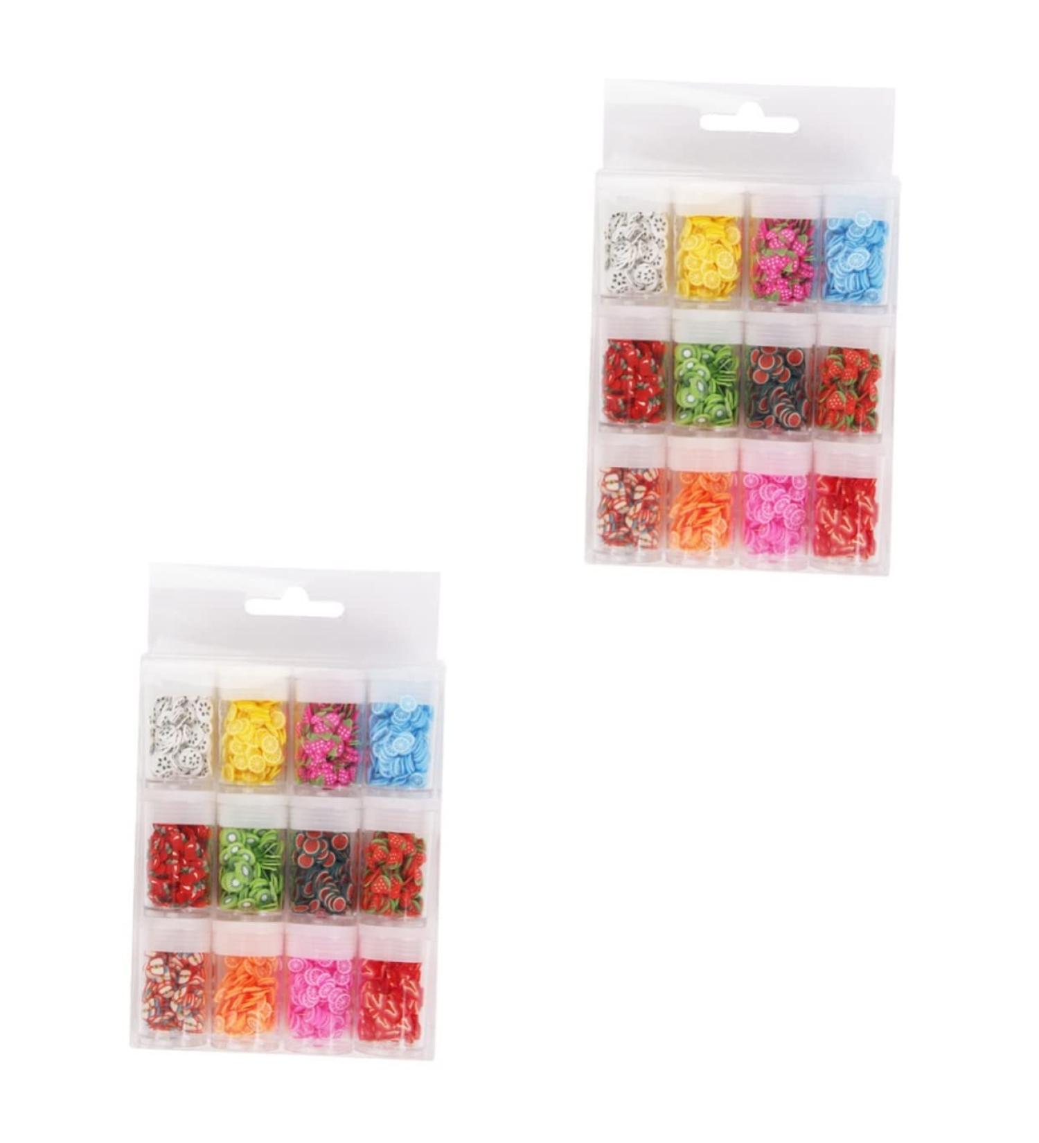 Minkissy Nail Art Accessories - 24 Boxes of Strawberry & Fruit Slices Charms | Mini Telephone Shell Decorations | International Shipping - Buy Online on GoSupps.com