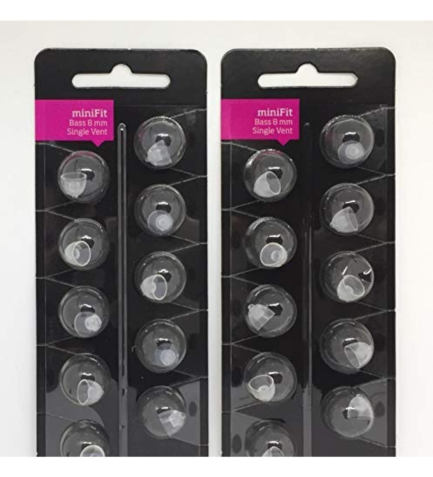8mm Minifit Single Bass Domes (2 Pack) Replacement Domes for Oticon Hearing aids
