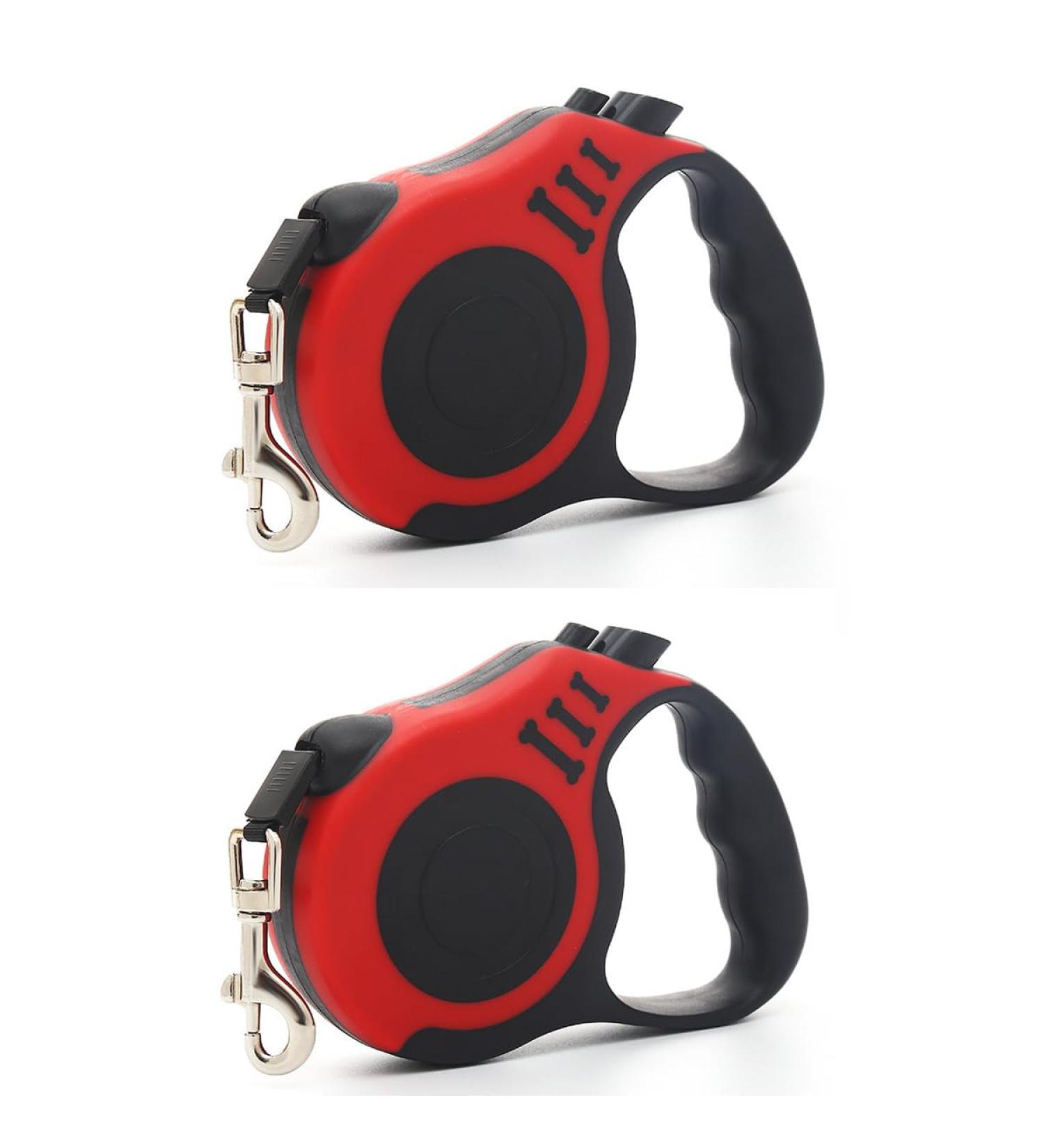 2 x 16ft Retractable Dog Leash for Large Dogs - Holds up to 110 lbs Leash for Heavy Duty Dogs 360 Anti-Tangle Heavy Duty Dog Leash with Non-Slip Handle for Small to Large Dogs and Cats. (Red) - Buy Online on GoSupps.com