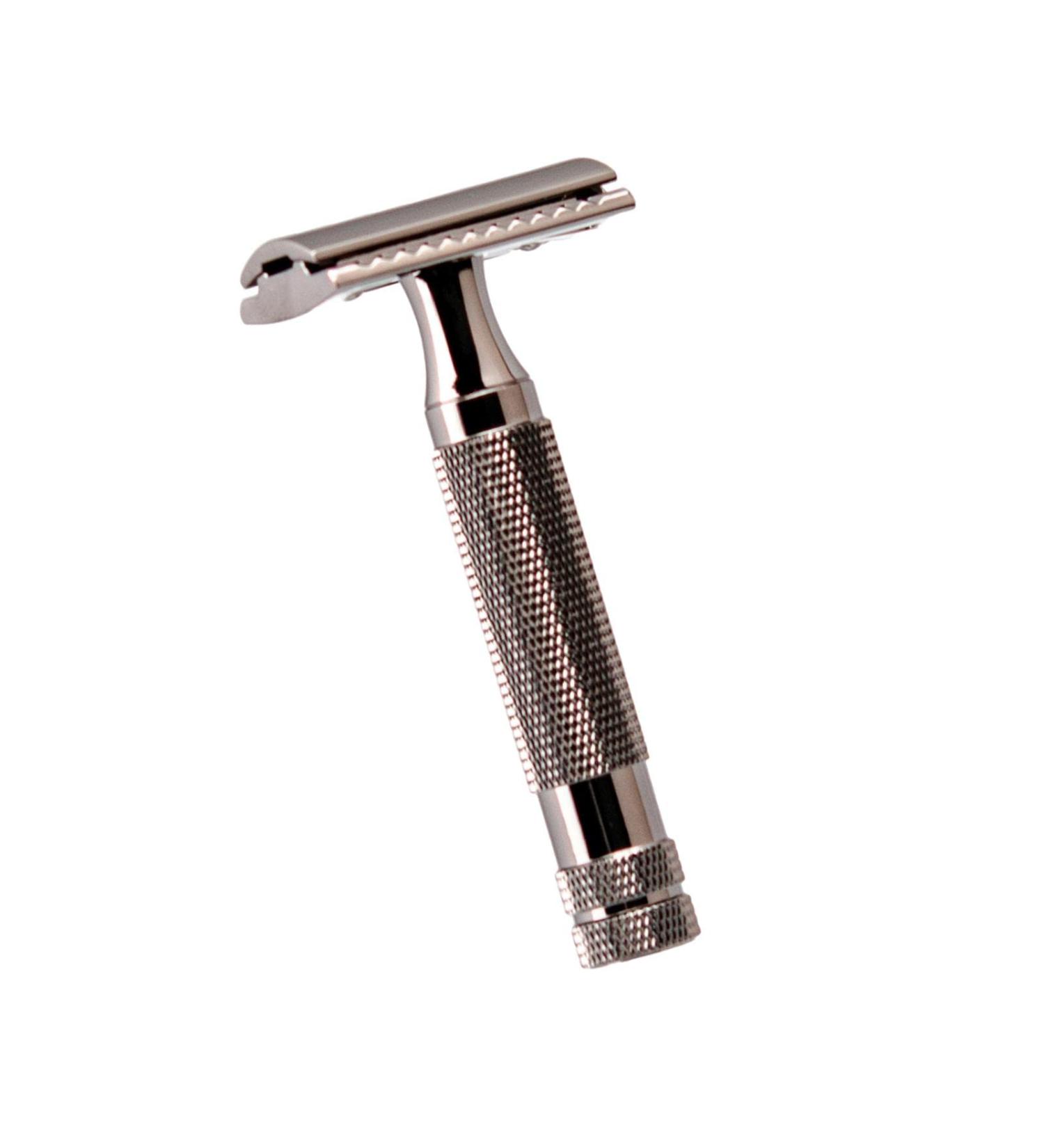 Perfeclan Double-Sided Razor for Men - Portable Zinc Alloy Hand Razor for Wet Shaving - Nostalgic & Reusable - Buy Online on GoSupps.com