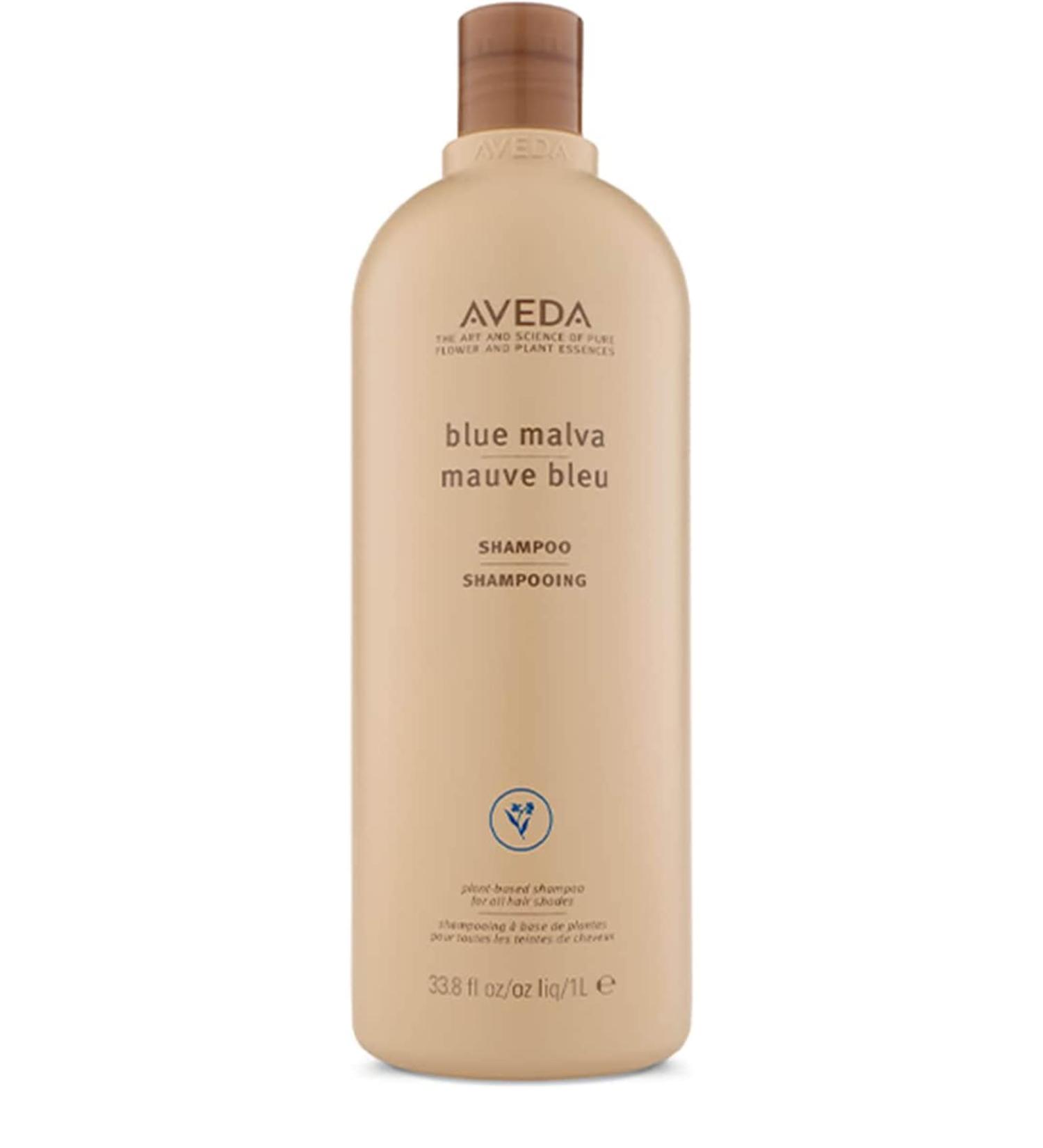 AVEDA Blue Malva Shampoo for Gray Hair  and neutralizes brassiness in 33.8 fl oz/1 litre