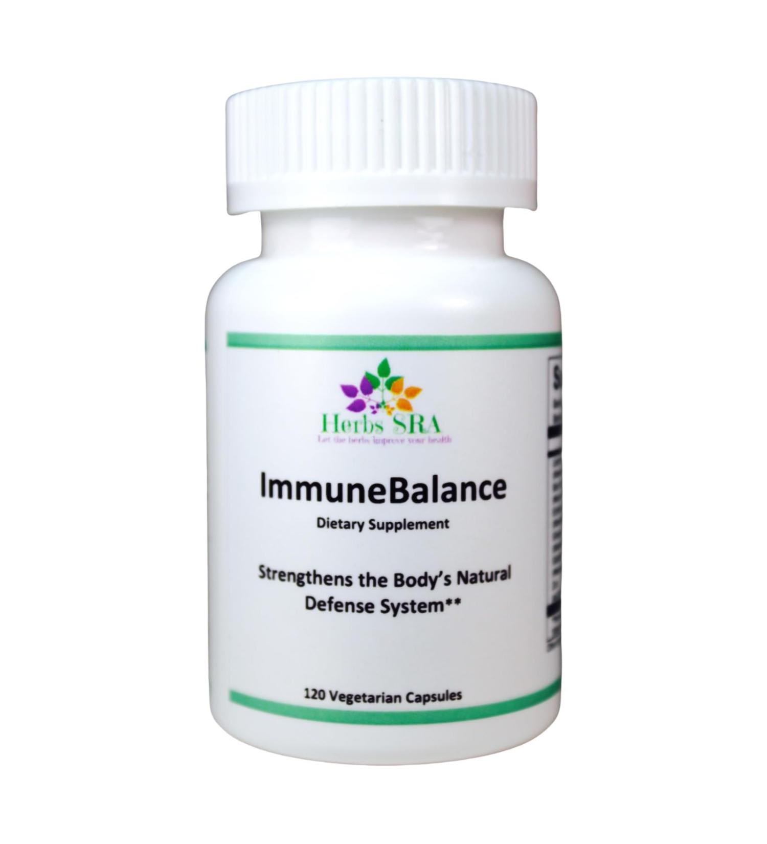 Herbs SRA ImmuneBalance Immune Support Supplement with Licorice Root Echinacea & Ginseng Supports The Body s Natural Defense System 120 Vegetarian Capsules - Buy Online on GoSupps.com