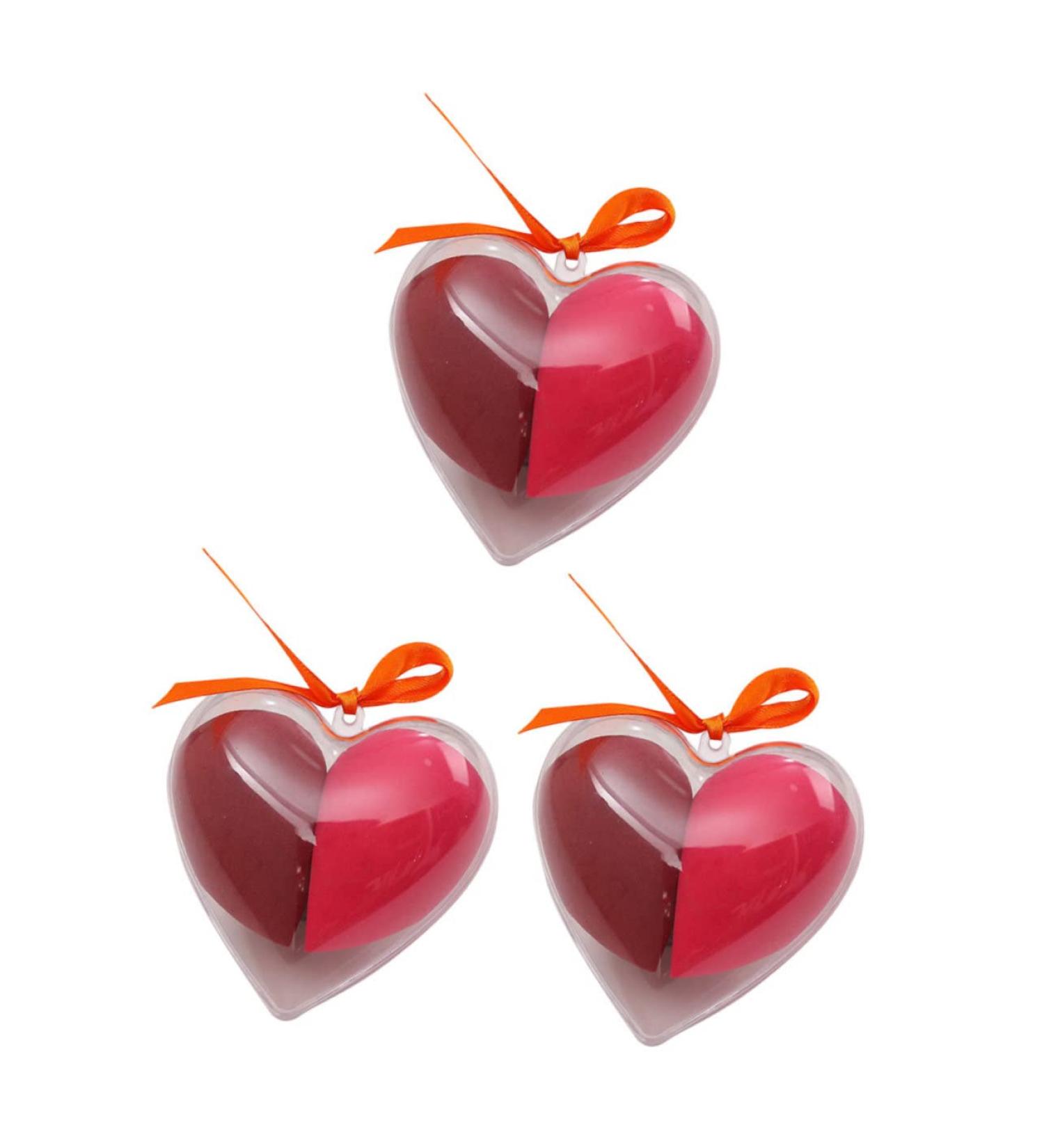 Heart-Shaped Makeup Sponge Set - 3 Beauty Powder Puffs for Flawless Skin | Hydrophilic Polyurethane Blending Sponges for Eye & Face Makeup | Perfect for Travel - Buy Online on GoSupps.com