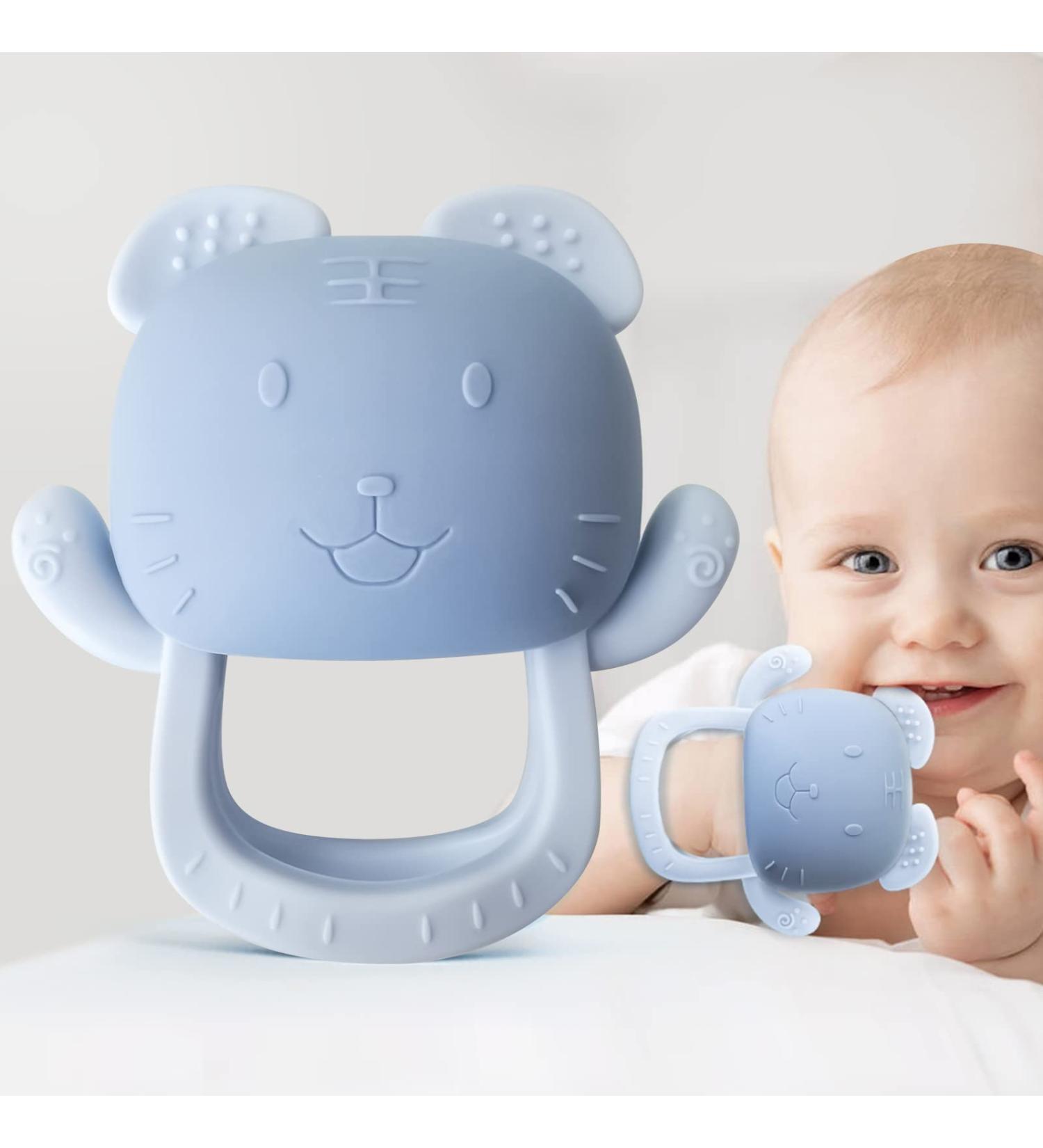 Silicone Tiger Teething Toy for Babies 0-12 Months | BPA Free Baby Wrist Teether & Pacifier Chew Toy - Buy Online on GoSupps.com