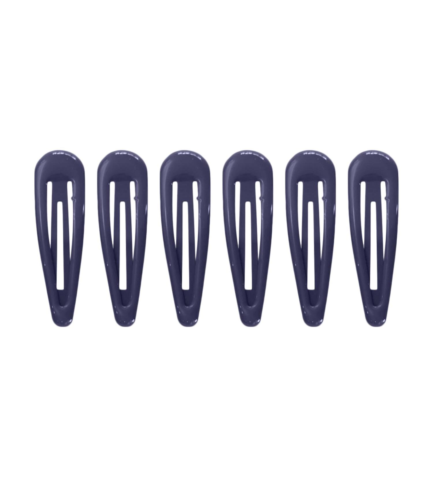 6Pcs 5CM Navy Snap Hair Clips for Girls & Women - School Colours Hair Accessories - Buy Online on GoSupps.com