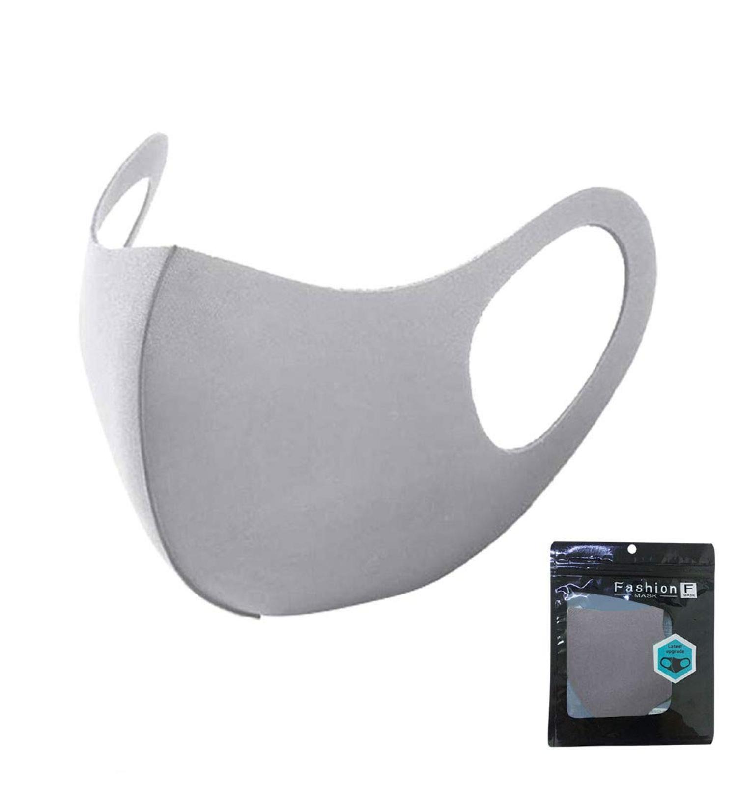 Riou Face Mask with Motif - Washable Reusable Cotton Scarf for Women & Men | Breathable Mouth and Nose Protection (Gray) - International Shipping Available - Buy Online on GoSupps.com