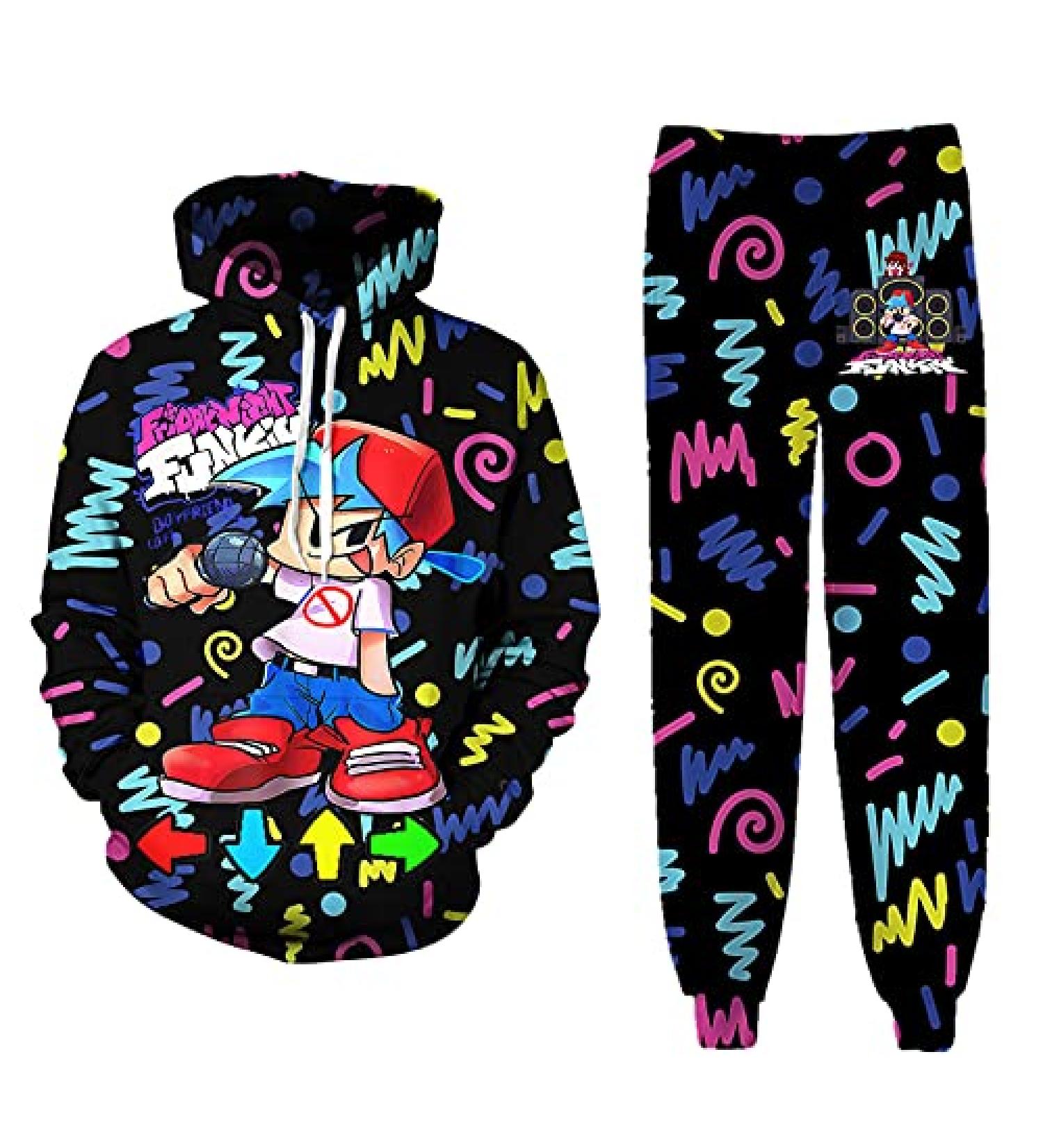 HQMLHC Youth 3D Printed Game Hoodie and Pants Set - Kids Sport Pullover Sweatshirt Set for Boys and Girls - Medium Game4 - Buy Online on GoSupps.com