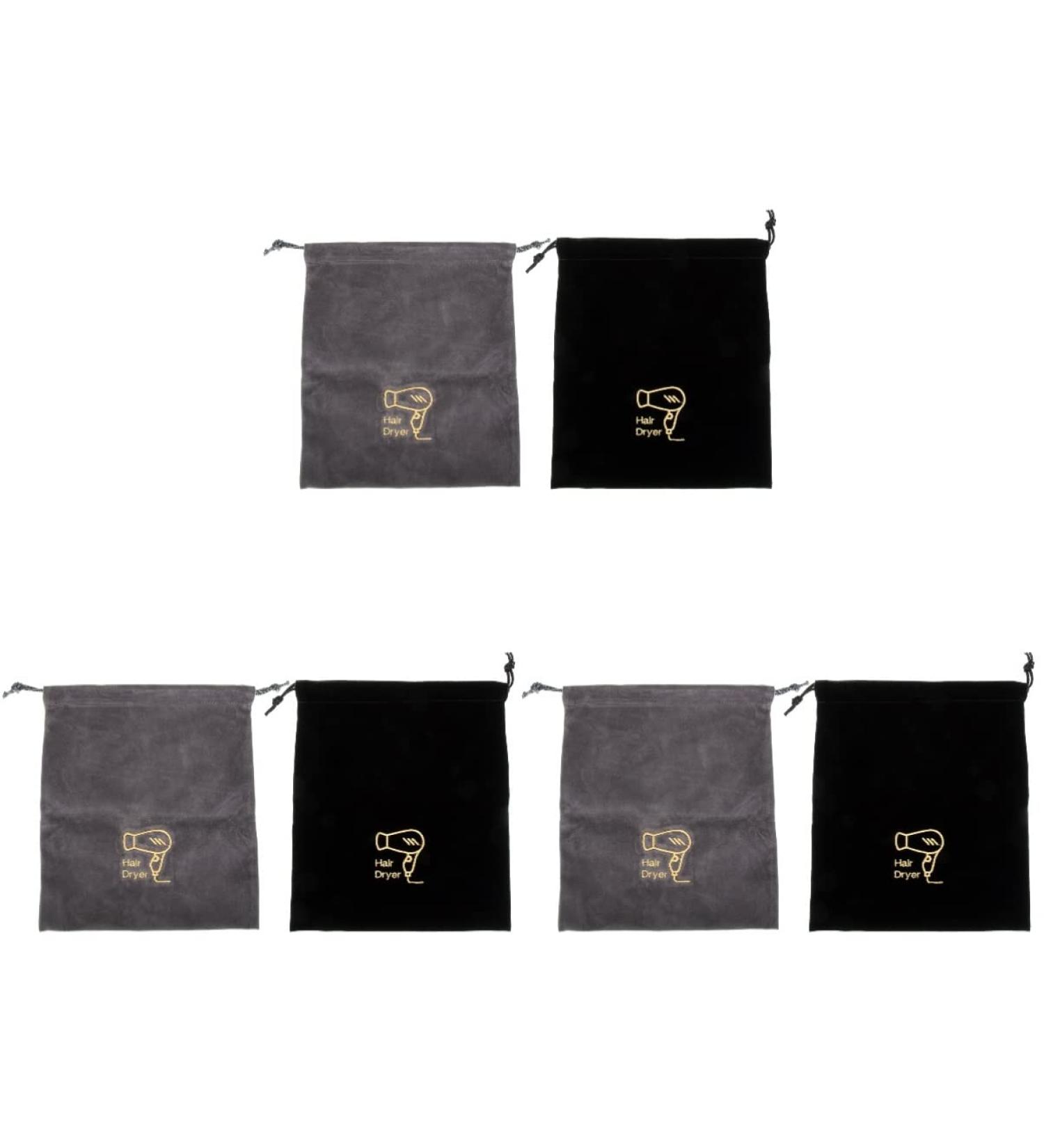 Healeved 6 Pcs Hair Dryer Bag Safe Hair Dryer Pouch Organizer Bag Storage Box Modeling Travel Flannel - Buy Online on GoSupps.com