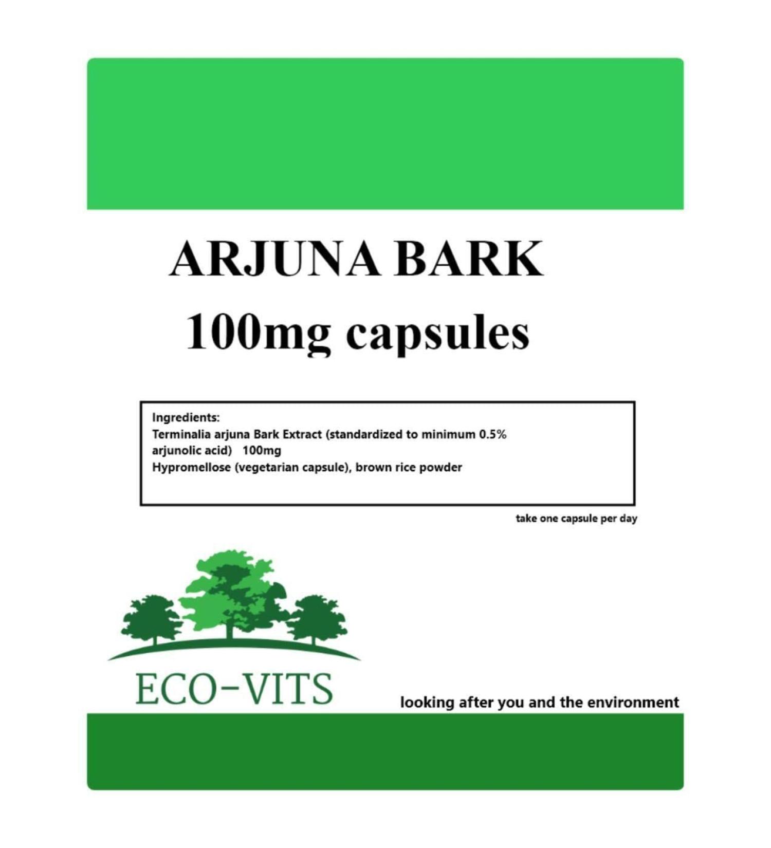 ECO-VITS ARJUNA (100MG) 60 CAPS. Biodegradable Packaging. Sealed Pouch - Buy Online on GoSupps.com