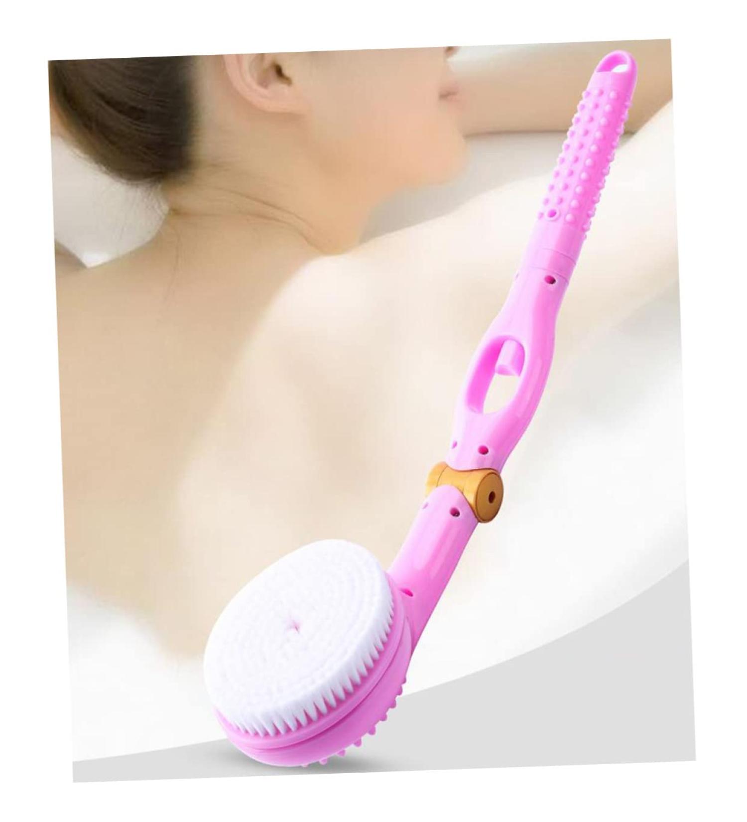 Earth Tones Pink Body Massage Brush Set for Shower Scrub and Cleaner - Buy Online on GoSupps.com