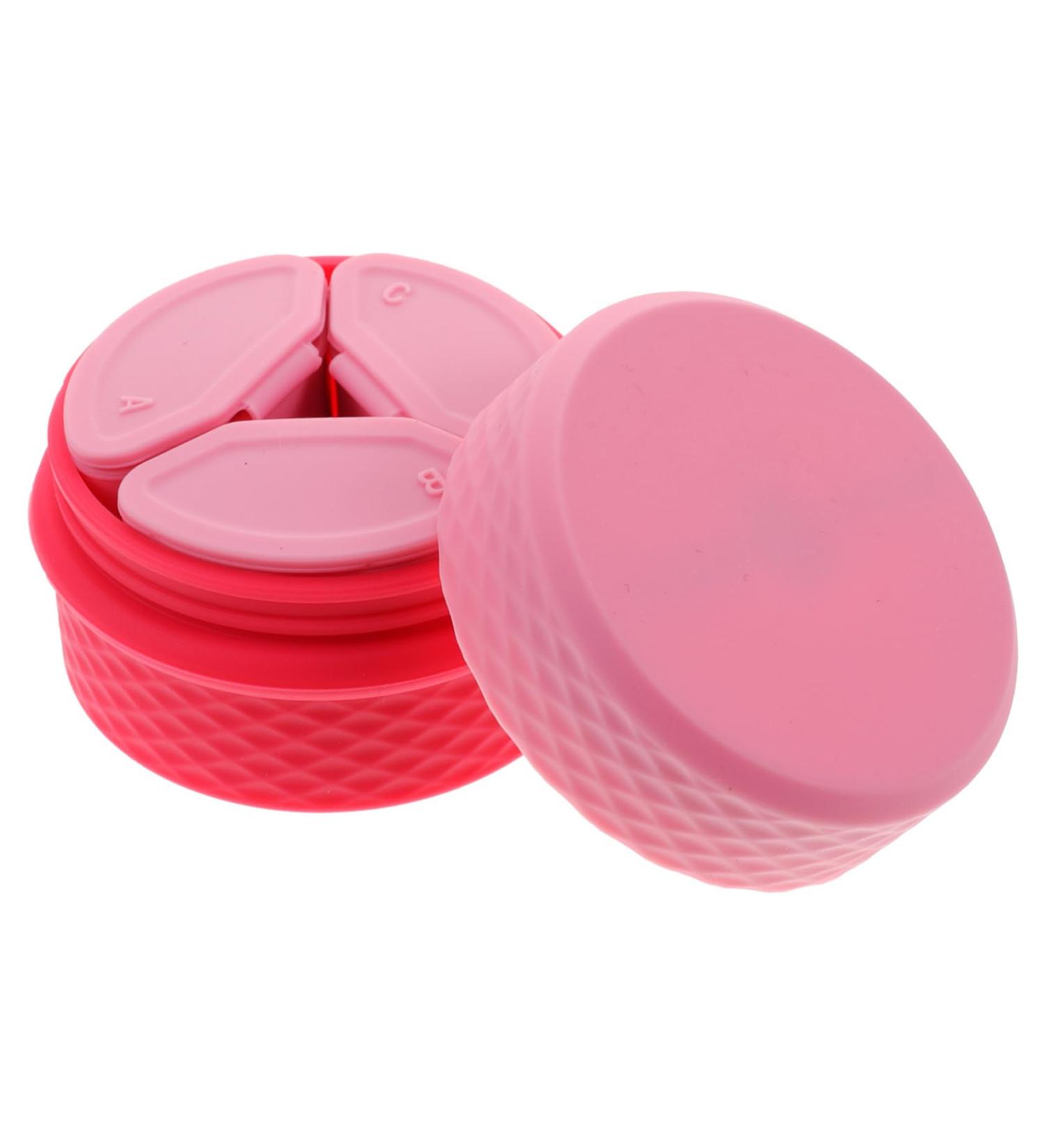 minkissy 1 Set Cream box cream jar with sealed lid silicone cream jar travel container for cream face cream pot silicone makeup containers salve jar Storage Box Miss Silica gel lips 6.5X6.5X4.5CM Pink - Buy Online on GoSupps.com