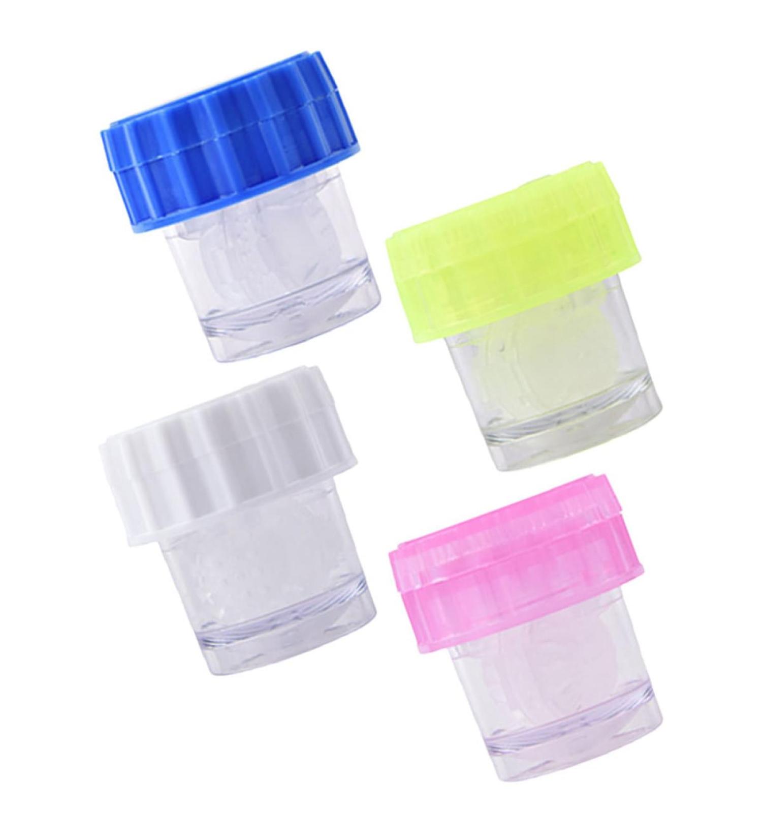 Lurrose 4-Piece Colored Contact Lens Cleaning Box - Travel-Friendly Manual Lens Cleaner & Magnifying Case for Daily Use - Buy Online on GoSupps.com