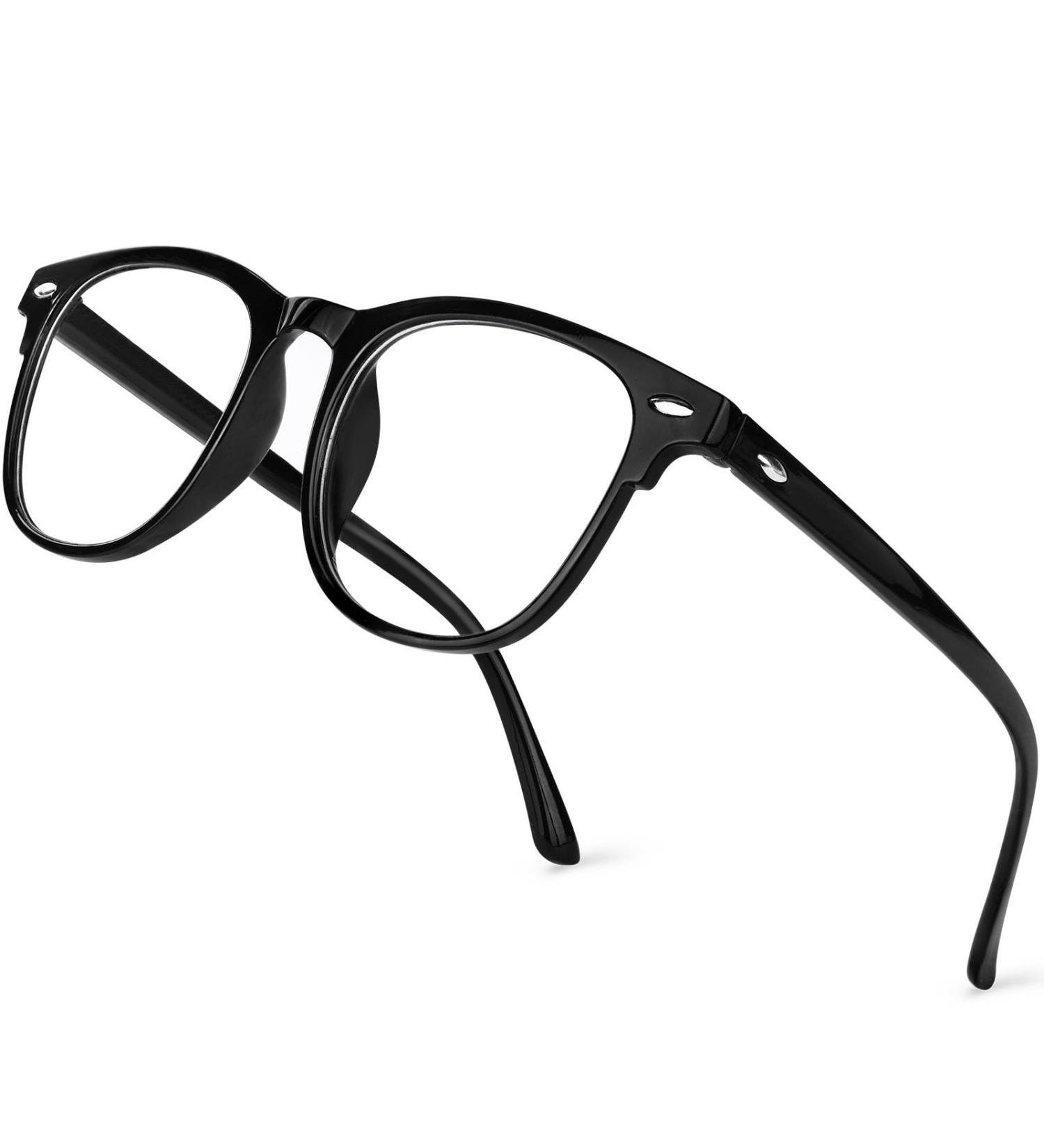 Aomig Blue Light Glasses - Anti-Blue Light Round Gaming Glasses for PC | Fashionable Unisex Eyewear to Relieve Tiredness (Black) - Buy Online on GoSupps.com