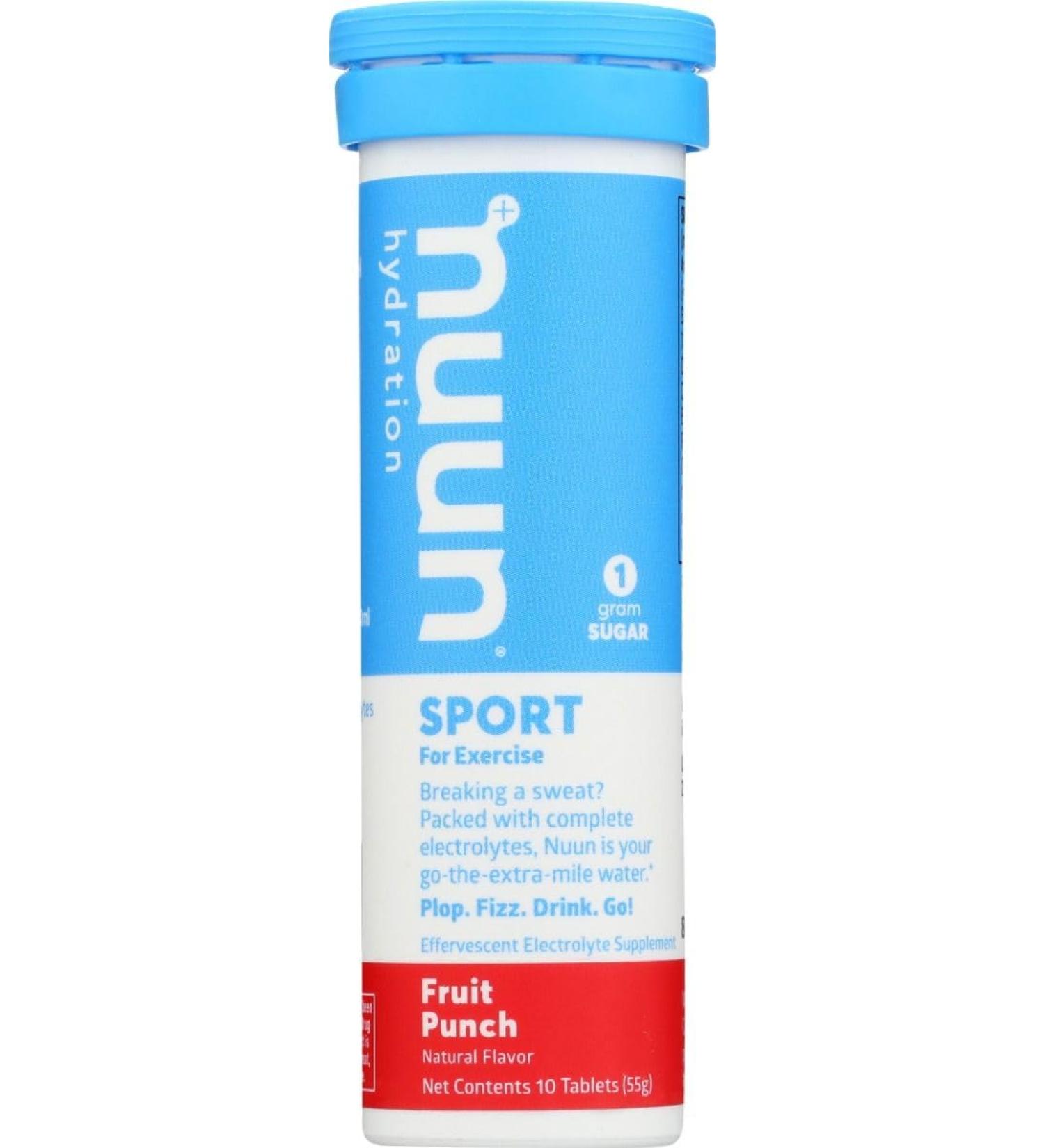 Nuun Active: Fruit Punch Electrolyte Enhanced Drink Tablets (2-Pack of 10) Fruit Punch 2 Count (Pack of 10) - Buy Online on GoSupps.com