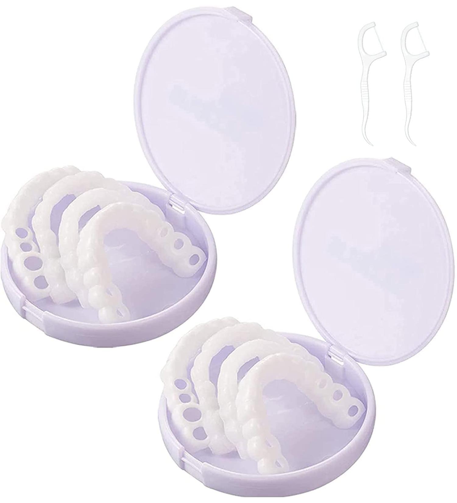 WENHAR Upper & Lower Teeth Veneers - Snap On Smile Tooth Cover for Perfect Whitening - 2pcs Set for Comfortable and Beautiful Smile - Buy Online on GoSupps.com